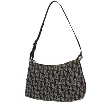 Borsa Dior   in tessuto a monogramma Oblique blu marino