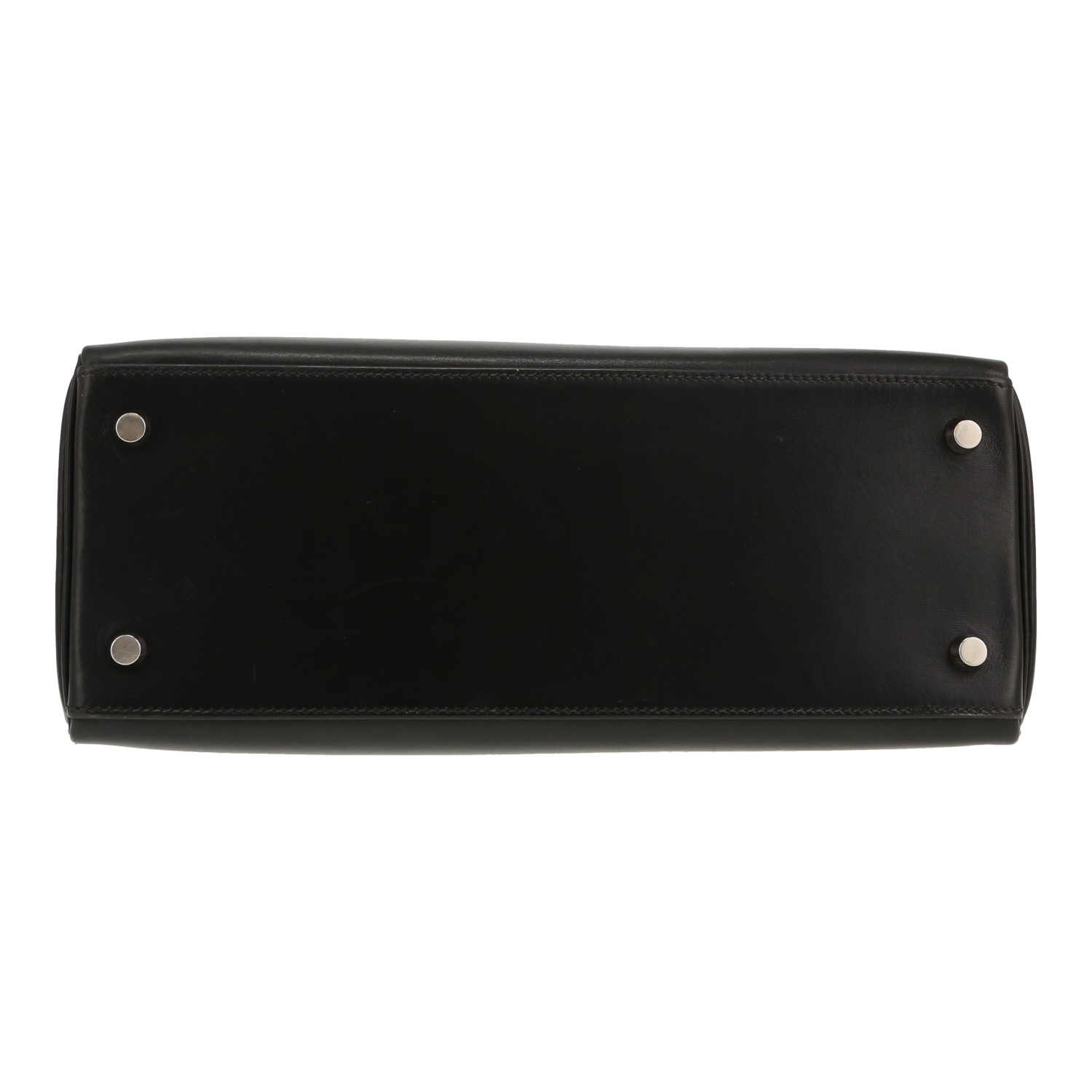 Hermès  Kelly 28 cm handbag  in black box leather - Detail D1