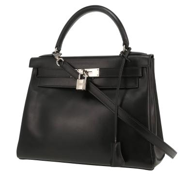 Hermès  Kelly 28 cm handbag  in black box leather