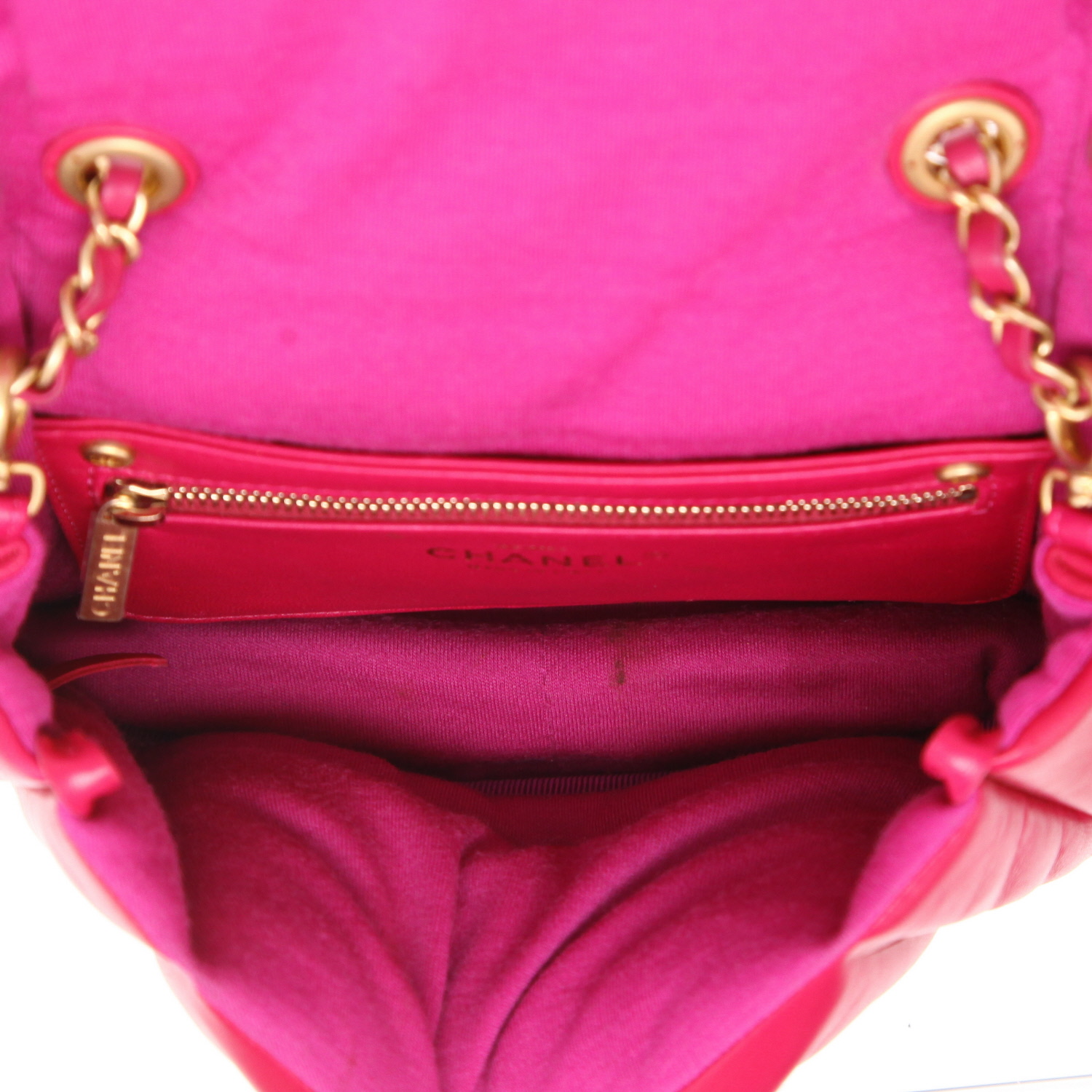 Borsa a spalla Chanel   in pelle rosa - Detail D3