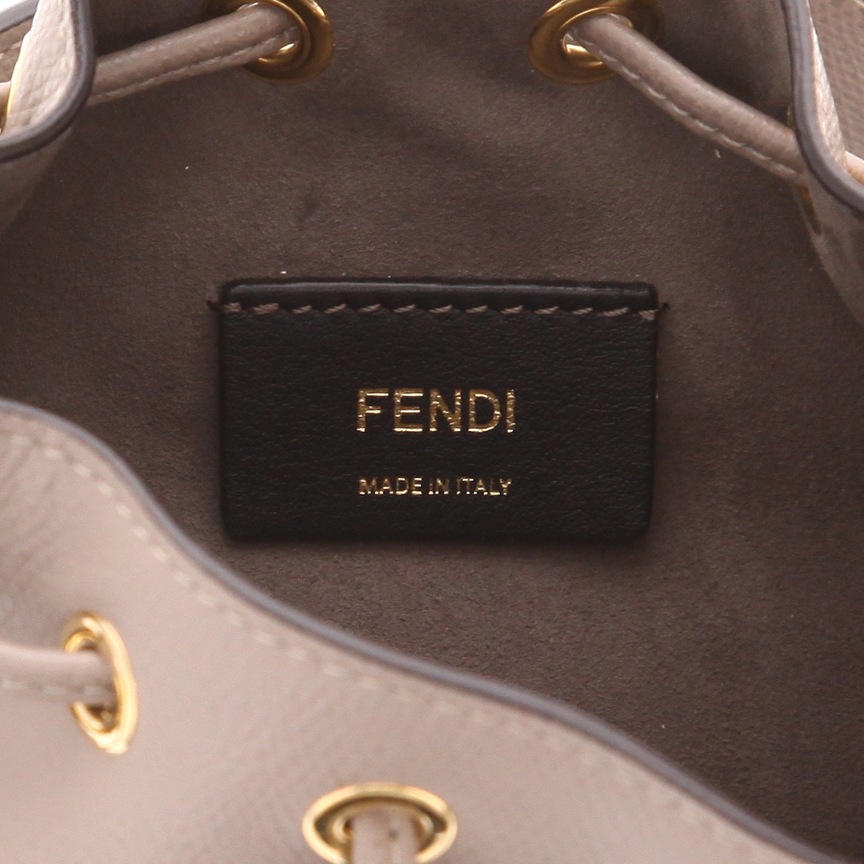 Sac bandoulière Fendi  Mon Trésor en cuir taupe - Detail D2