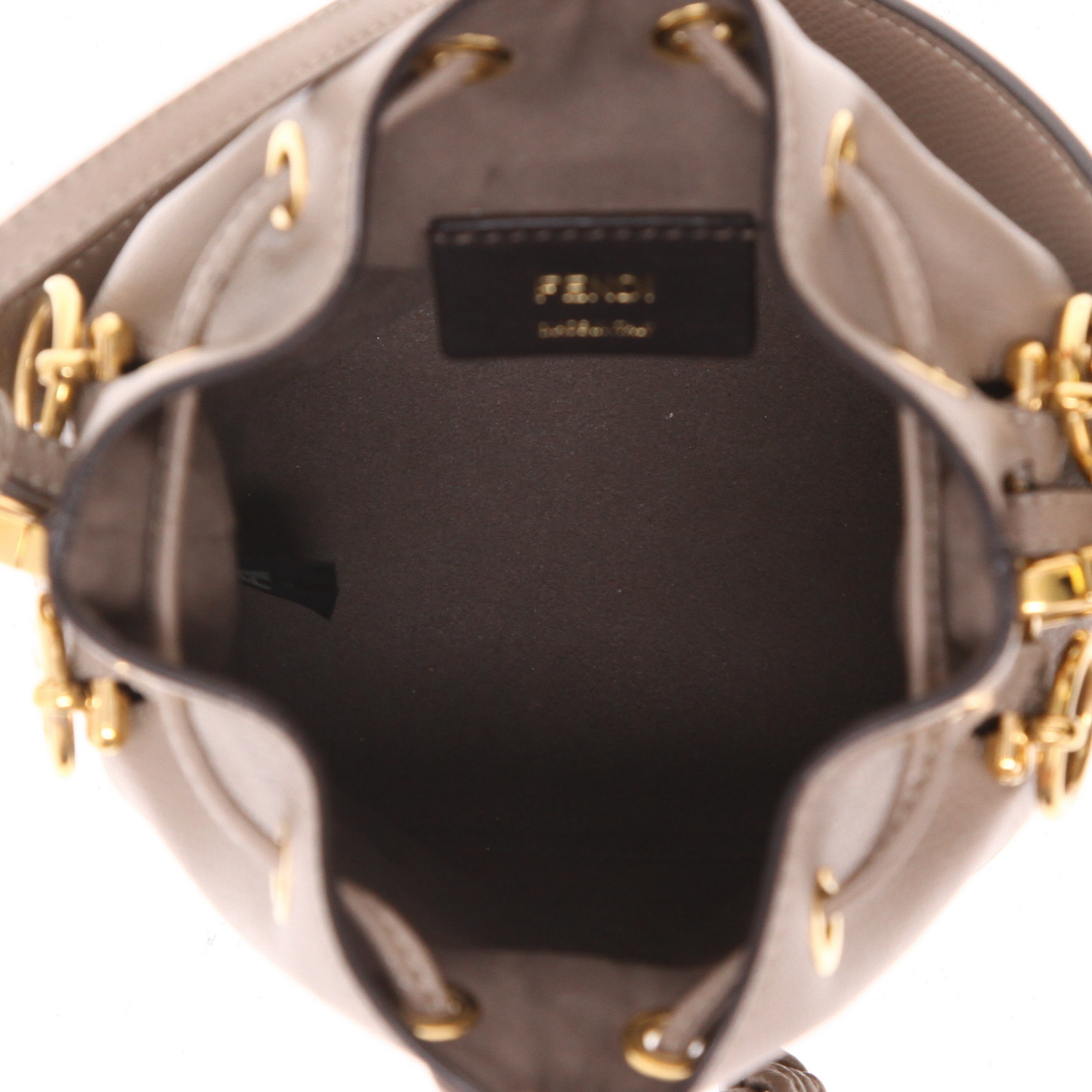 Borsa a tracolla Fendi  Mon Trésor in pelle color talpa - Detail D3