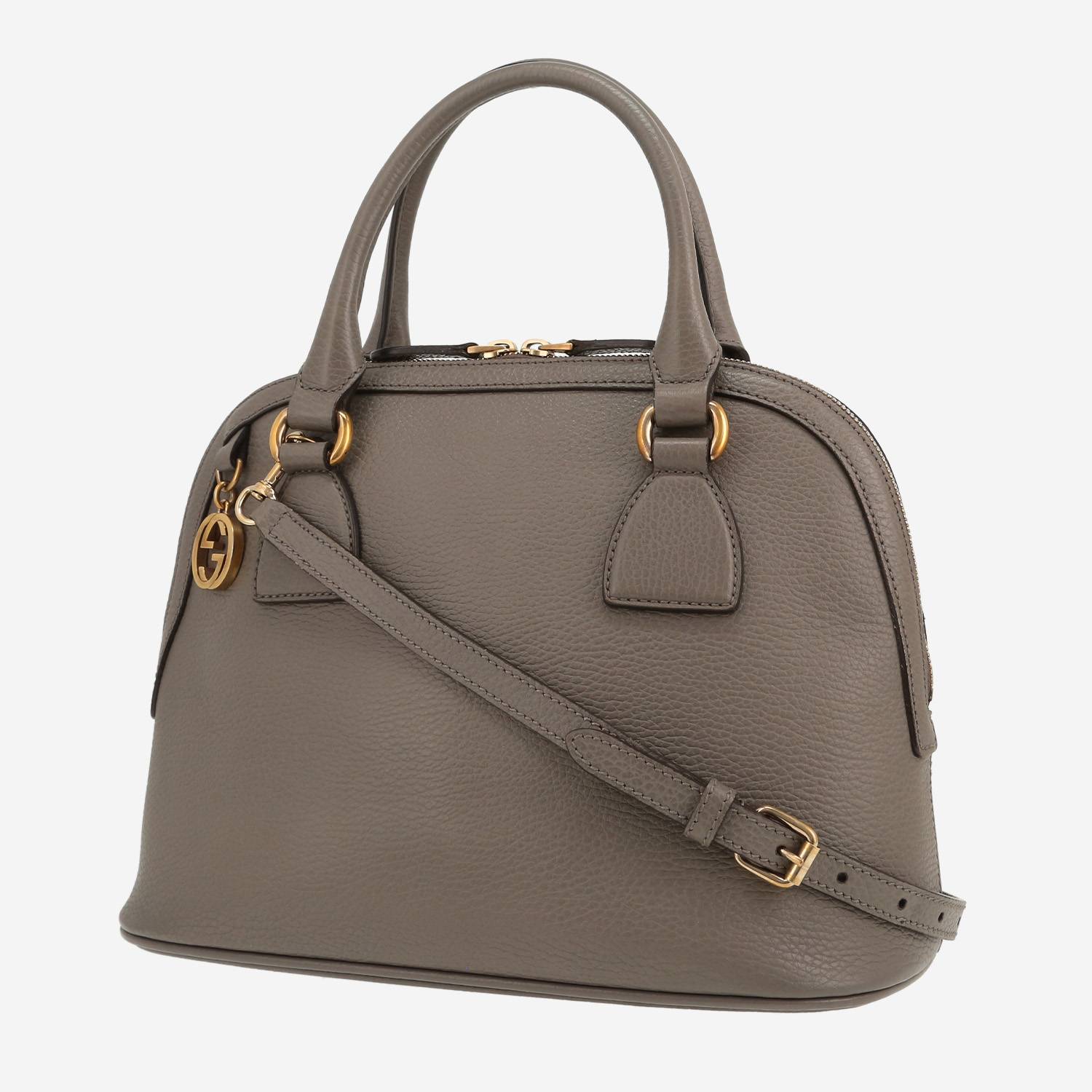 Bolso de mano Gucci   en cuero granulado gris