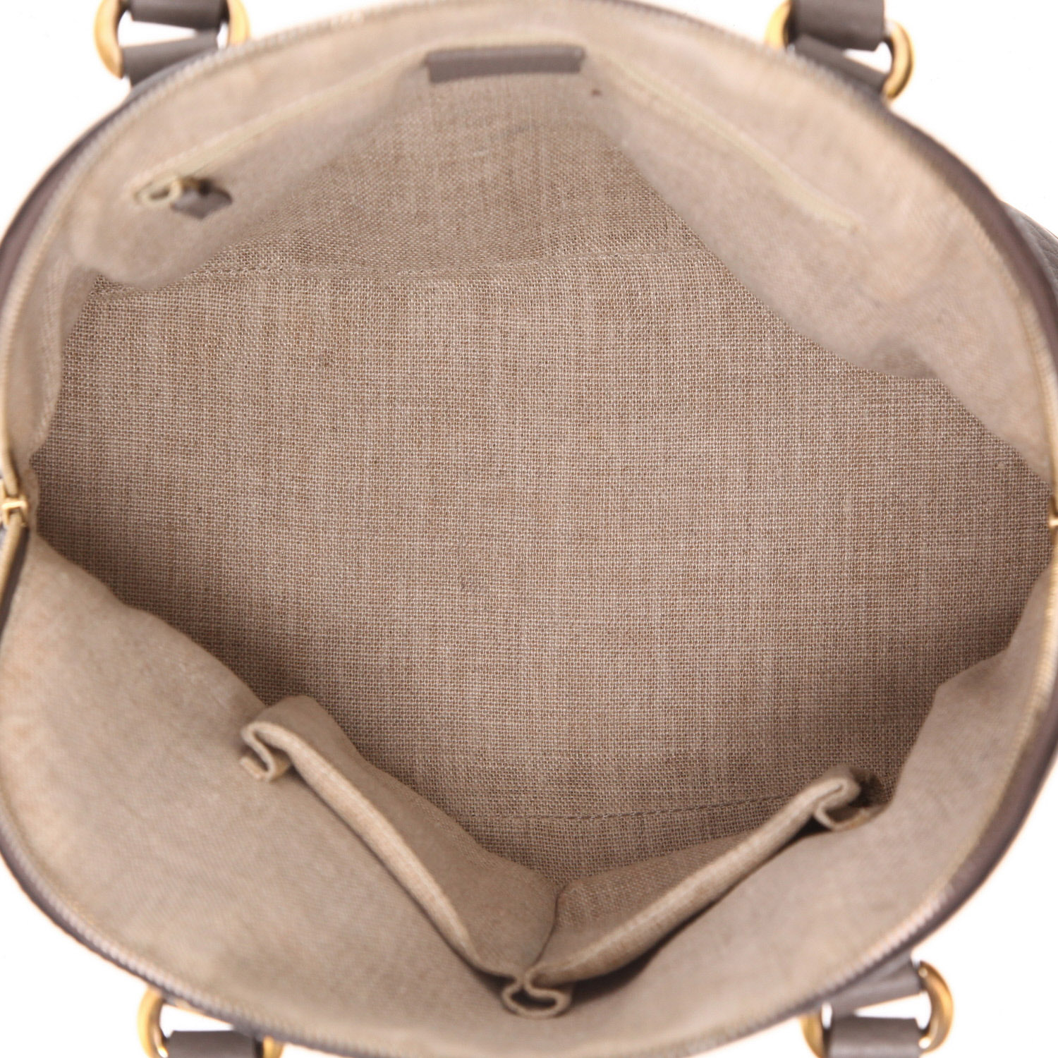 Gucci   handbag  in grey grained leather - Detail D3