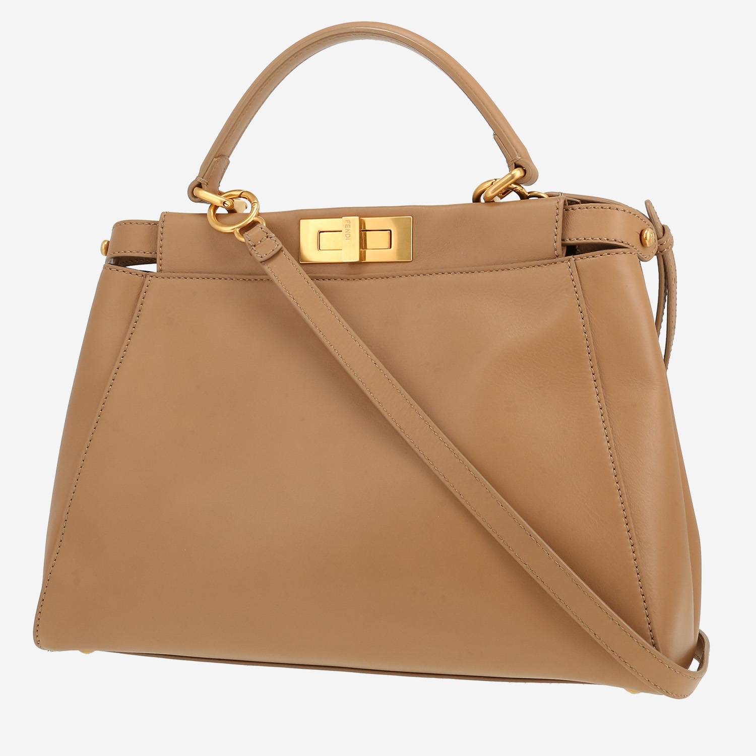 Borsa Fendi  Peekaboo in pelle beige