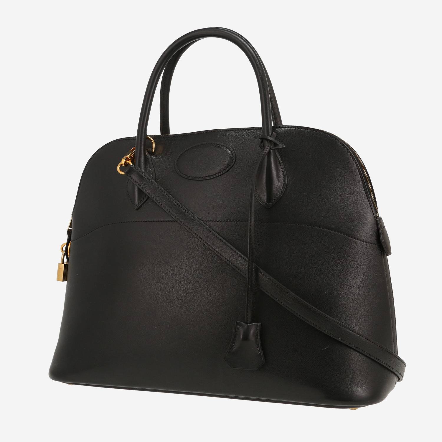 Hermès  Bolide 35 cm handbag  in black Gulliver leather