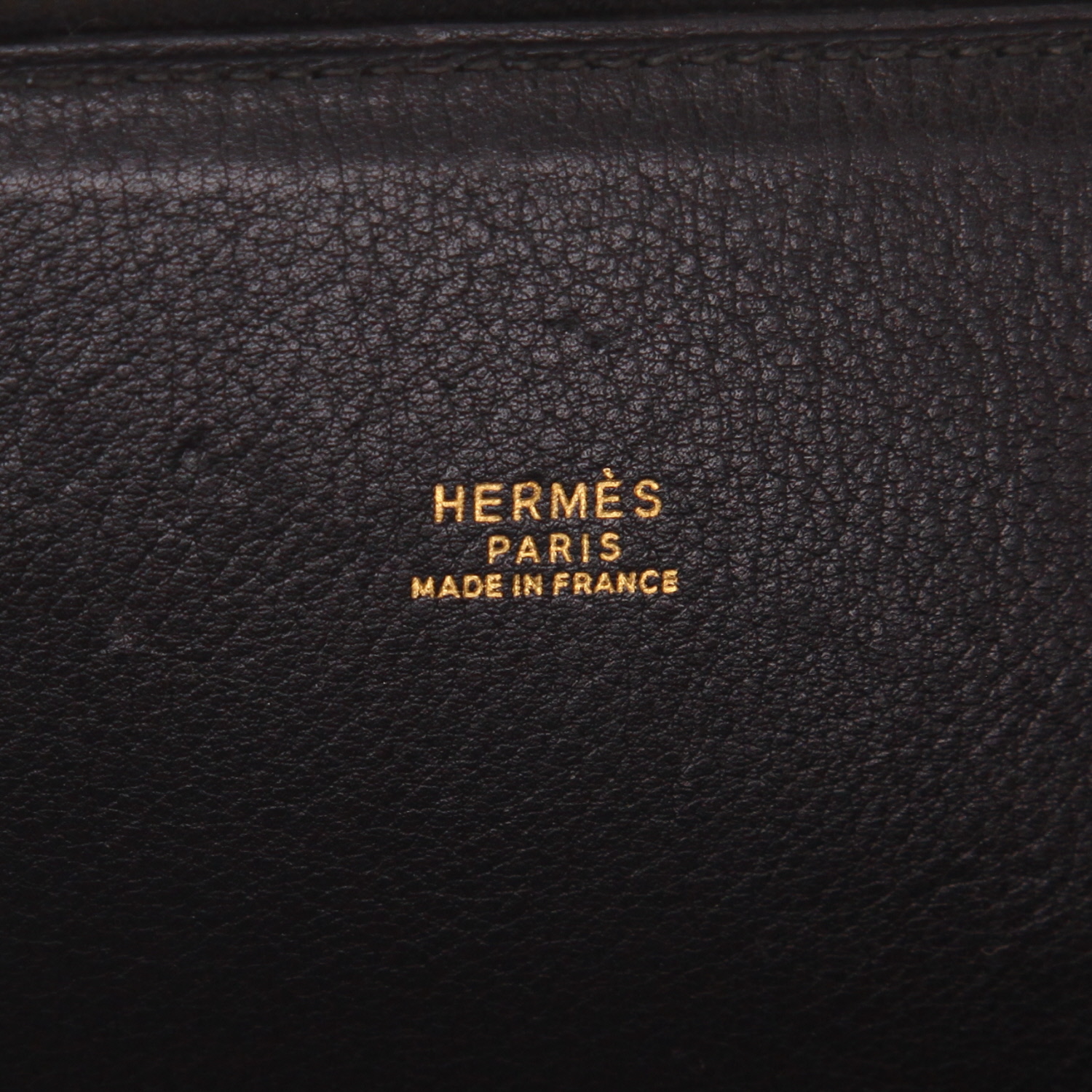 Bolso de mano Hermès  Bolide 35 cm en cuero Gulliver negro - Detail D2