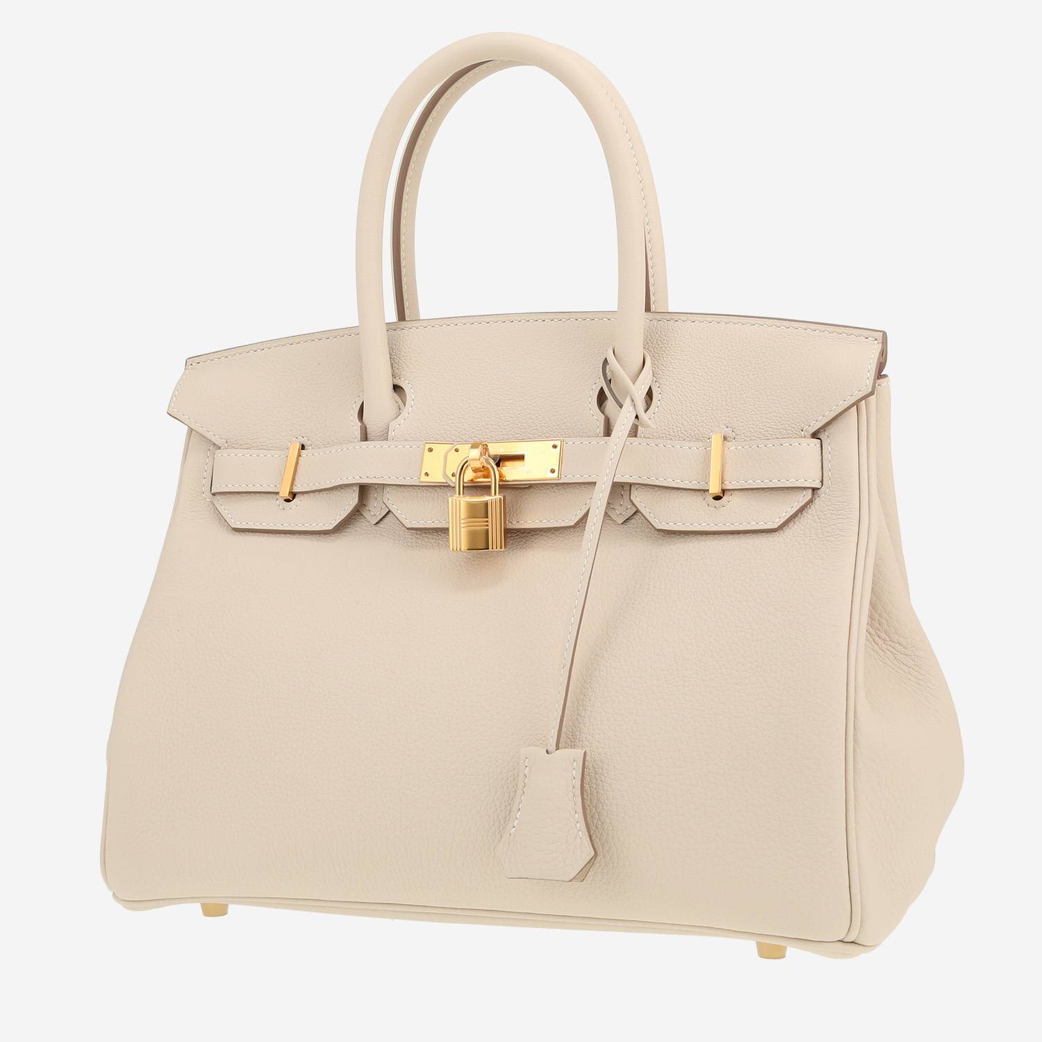 Borsa Hermès  Birkin 30 cm in pelle togo Craie