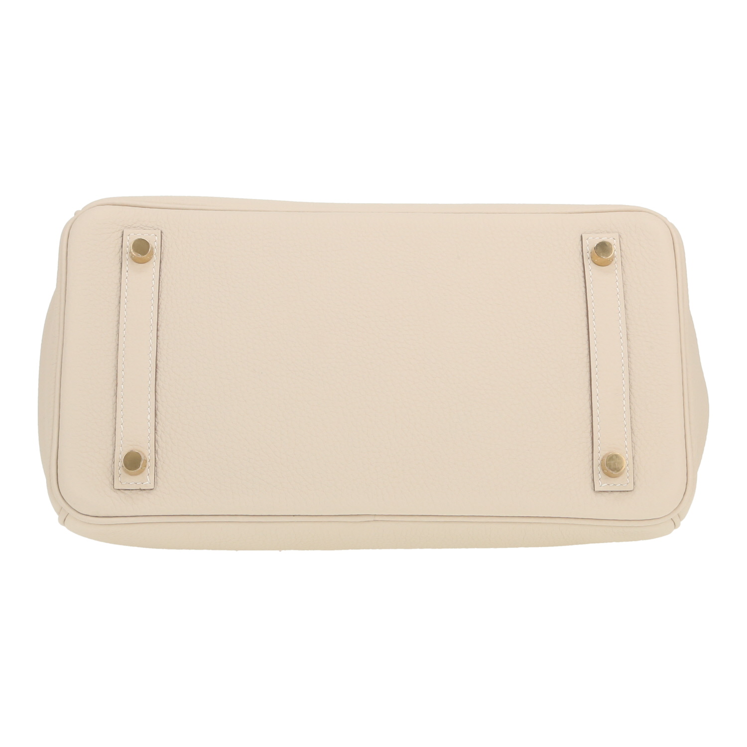 Bolso de mano Hermès  Birkin 30 cm en cuero togo Craie - Detail D1