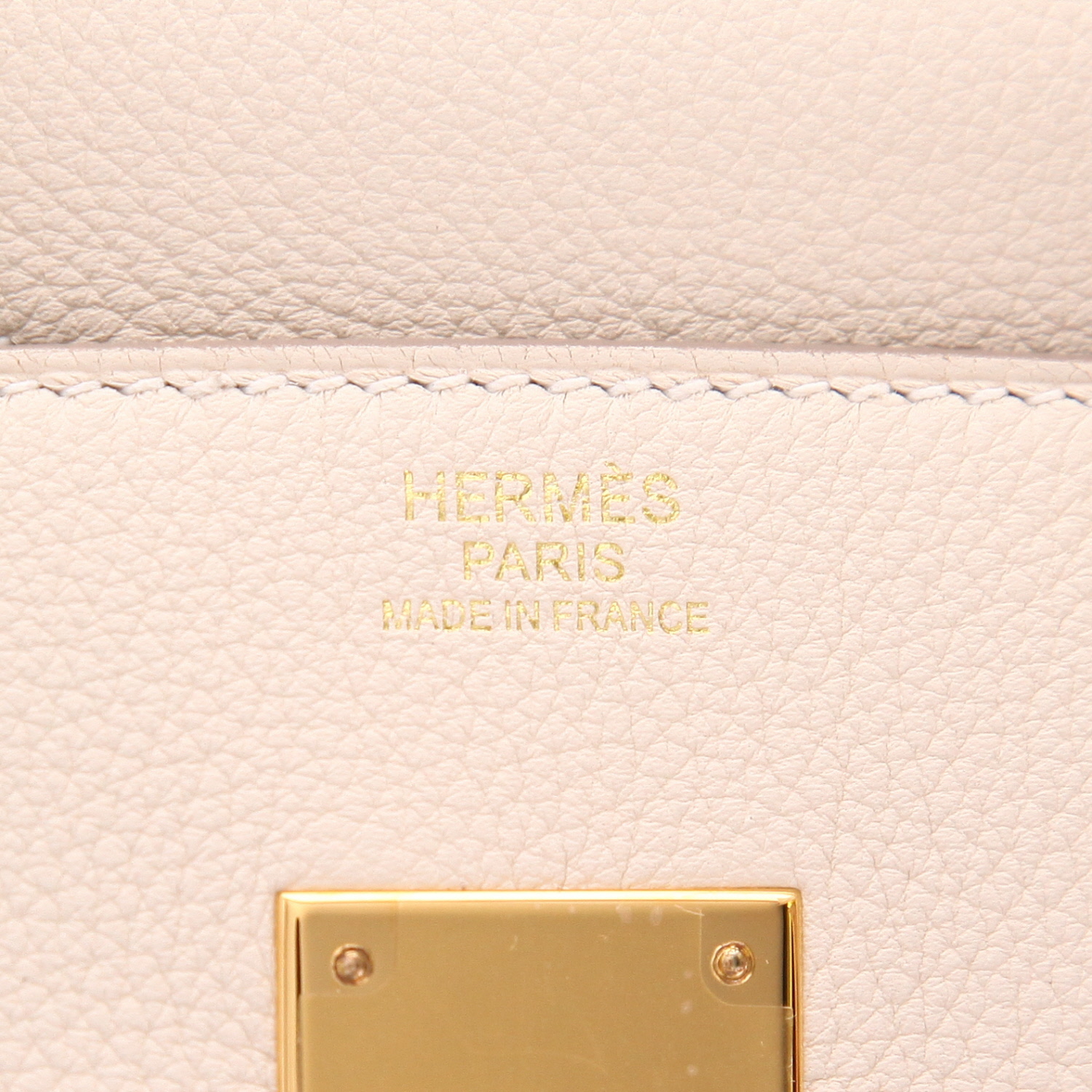 Borsa Hermès  Birkin 30 cm in pelle togo Craie - Detail D2