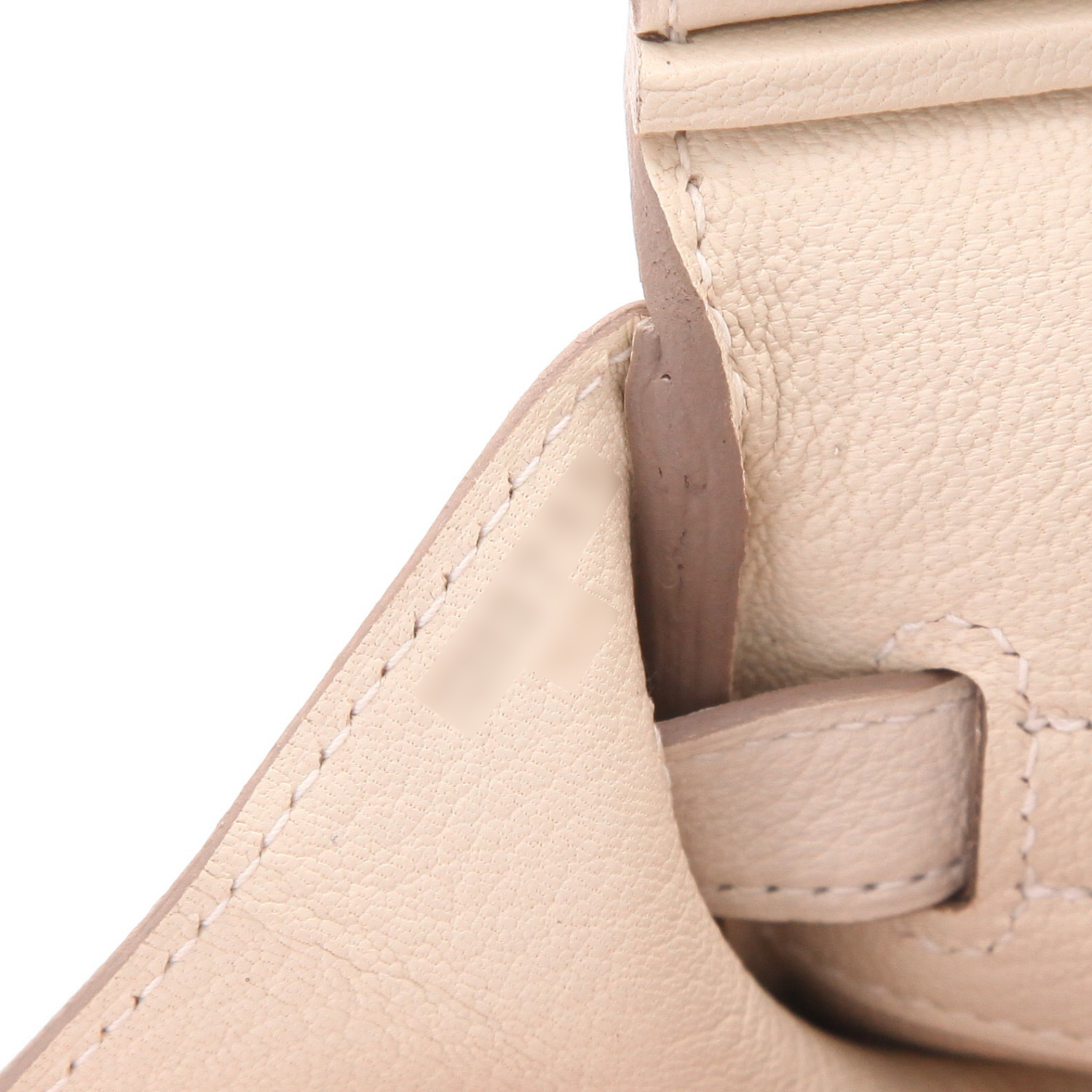 Bolso de mano Hermès  Birkin 30 cm en cuero togo Craie - Detail D4