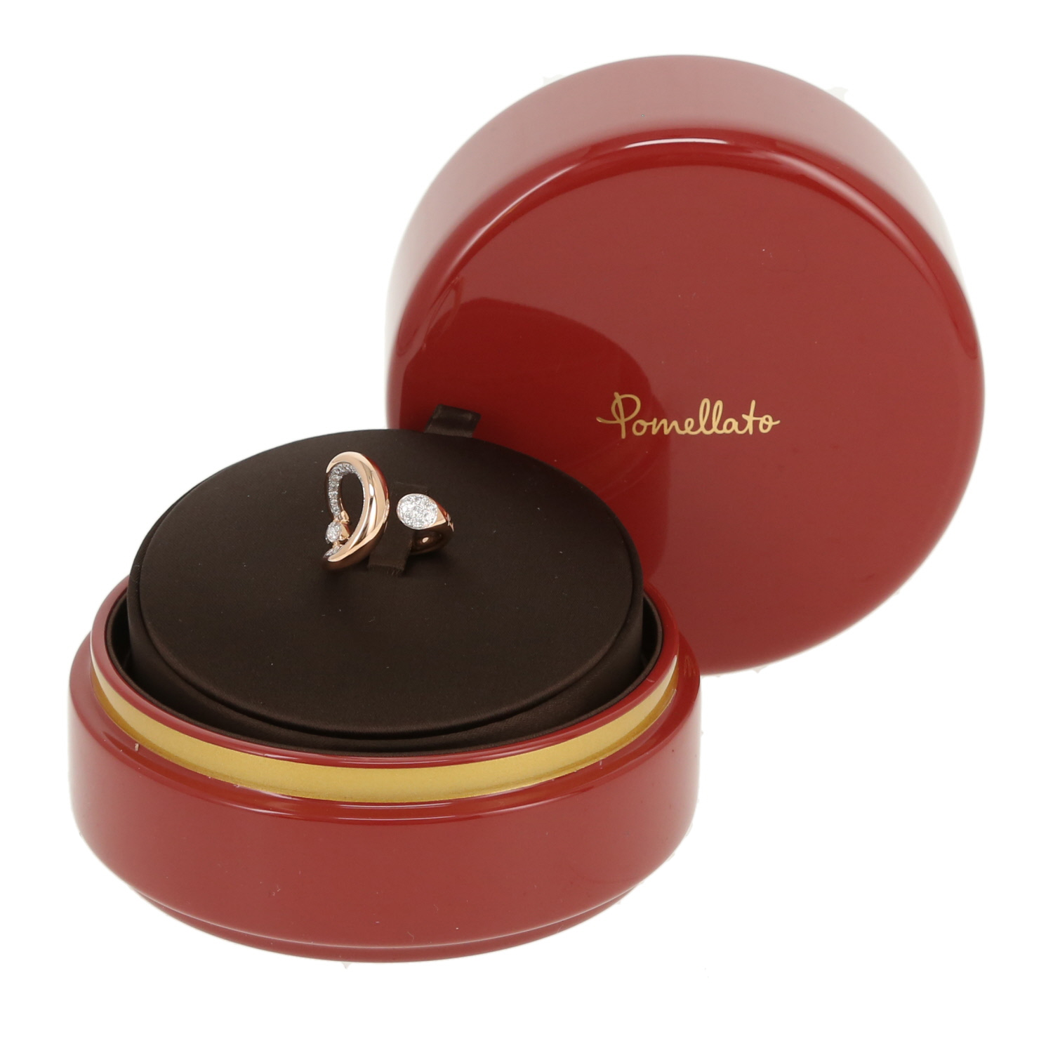 Sortija Pomellato Fantina de oro rosa, oro blanco y diamantes - Detail D2