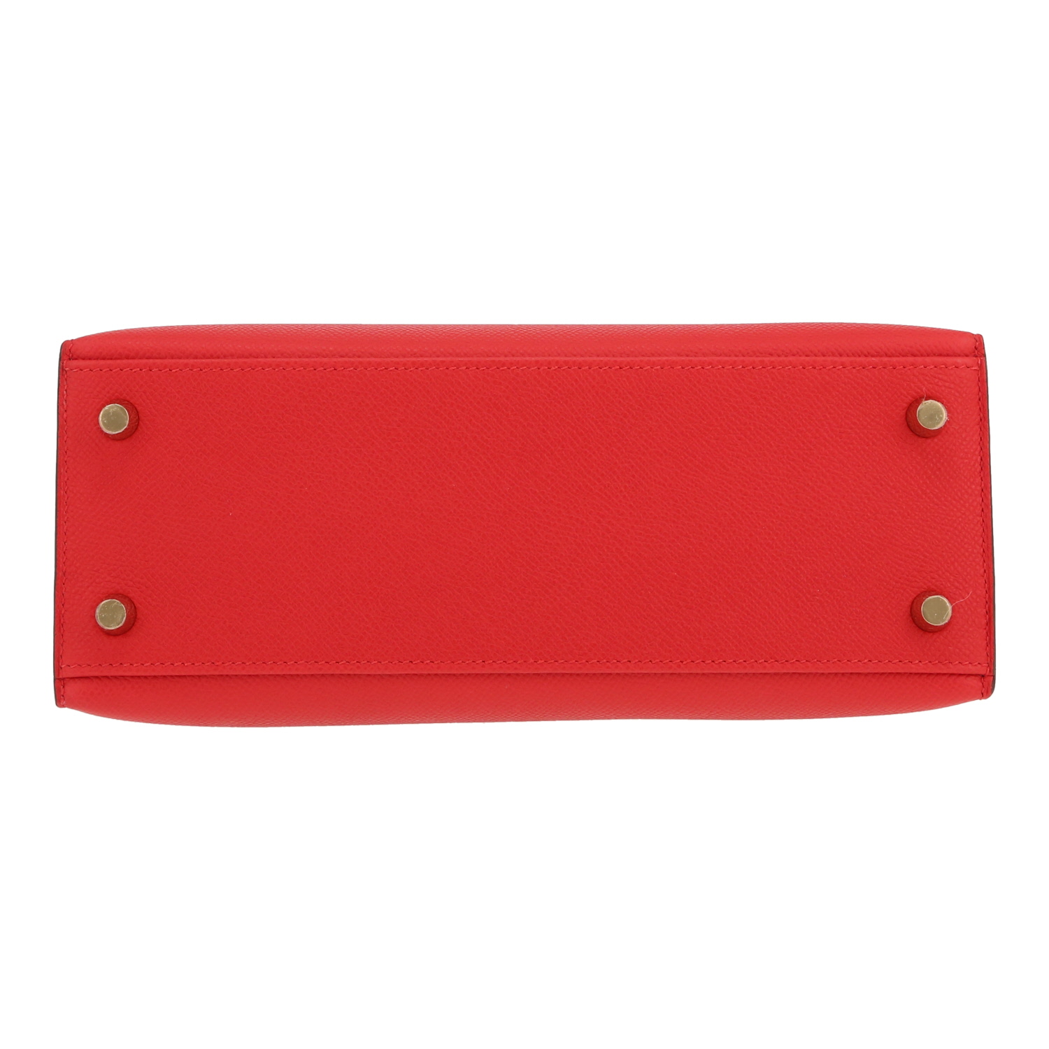 Borsa Hermès  Kelly 25 cm in pelle Epsom Rouge Radieux - Detail D1