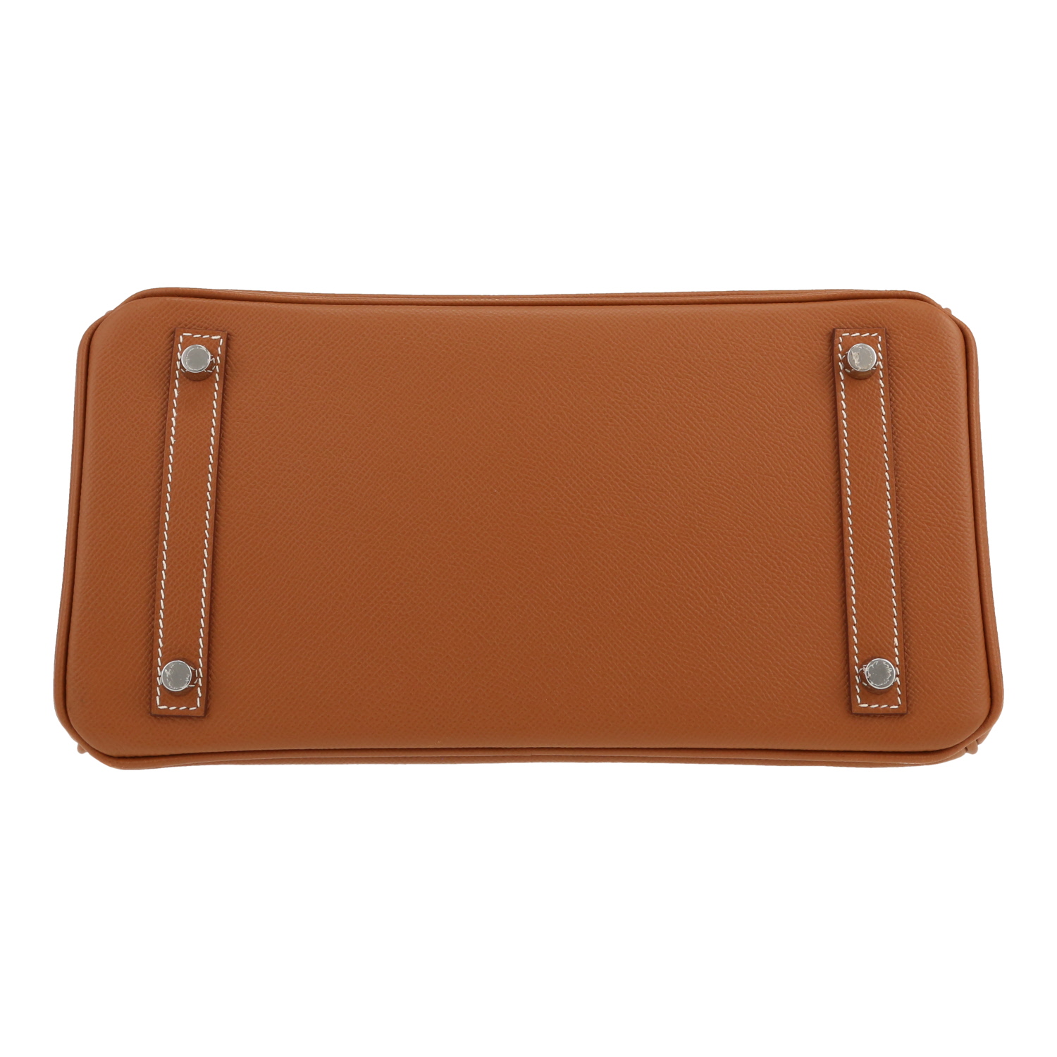 Bolso de mano Hermès  Birkin 30 cm en cuero epsom color oro - Detail D1