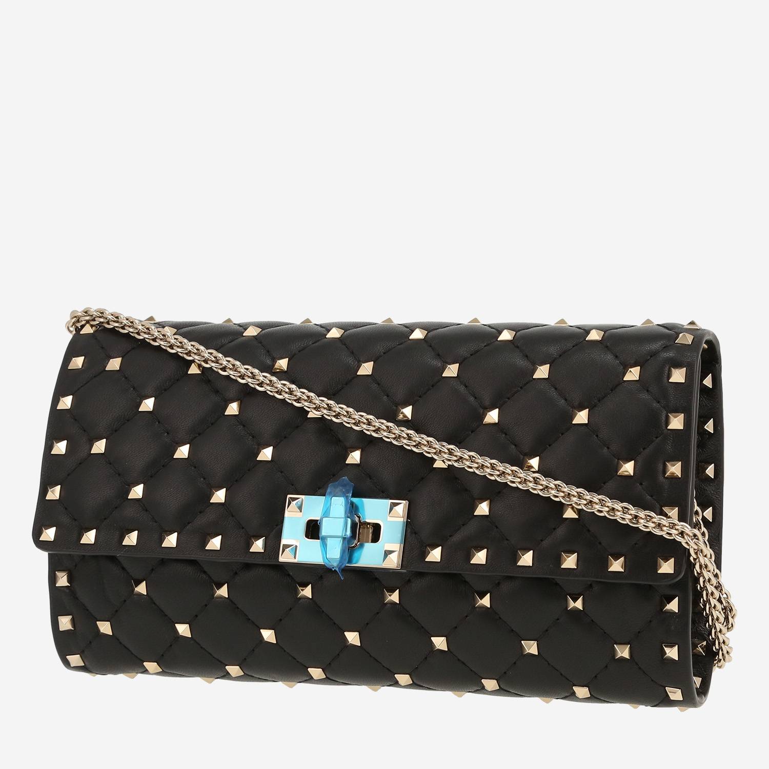 Bolso bandolera Valentino Garavani  Rockstud en cuero negro