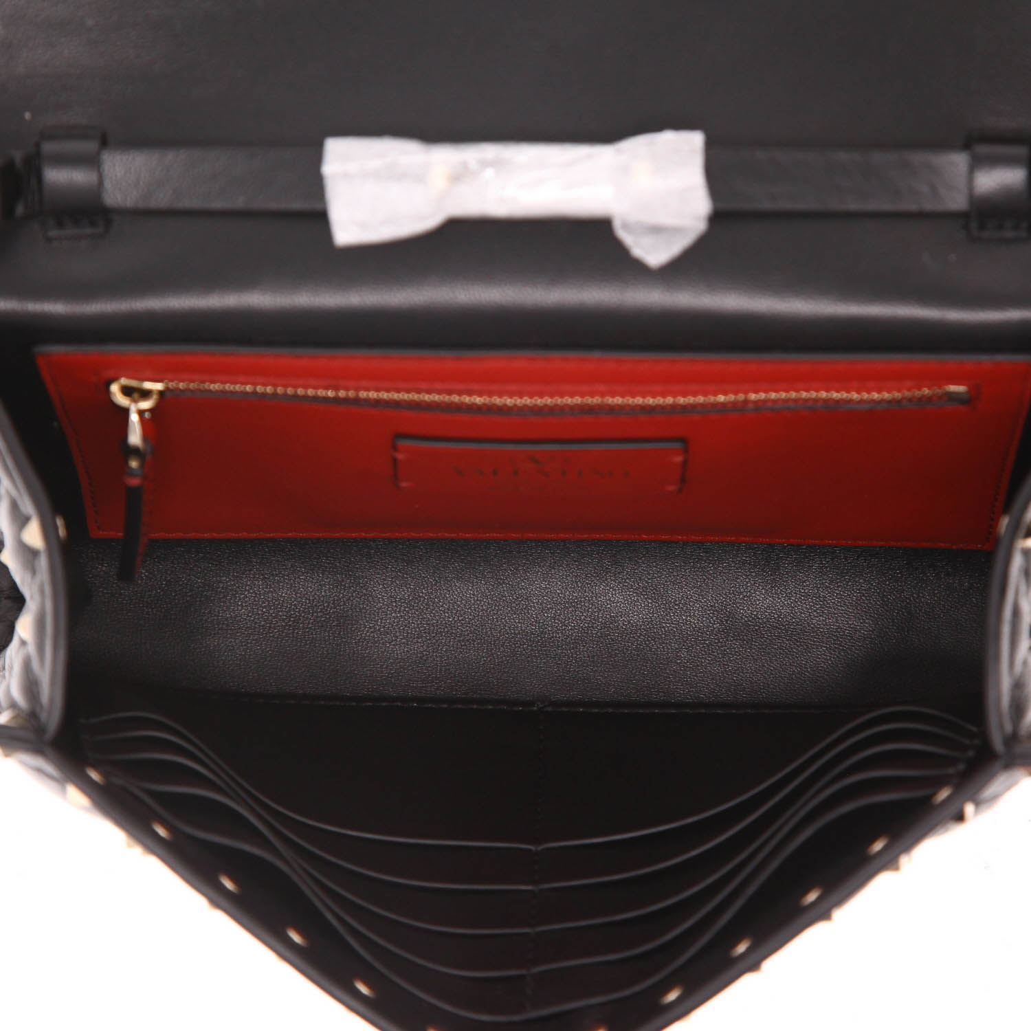 Bolso bandolera Valentino Garavani  Rockstud en cuero negro - Detail D3