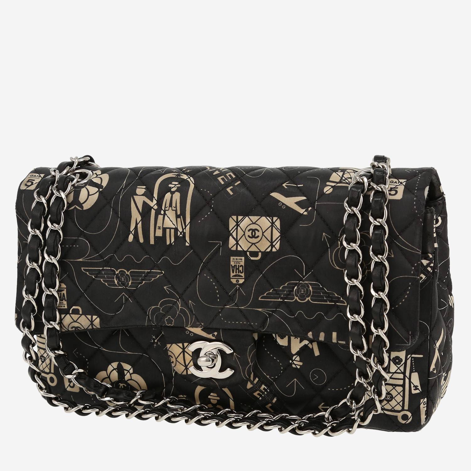 Bolso de mano Chanel  Timeless en lona acolchada negra