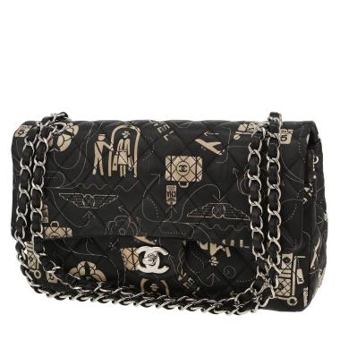 Bolso de mano Chanel  Timeless en lona acolchada negra