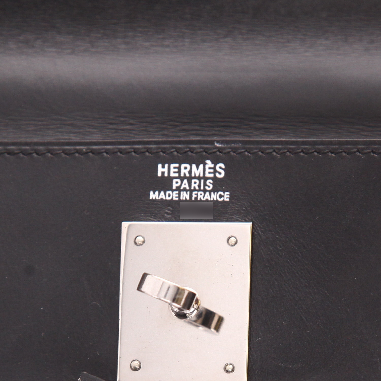 Borsa Hermès  Kelly Lakis in pelle box nera e tela nera - Detail D2