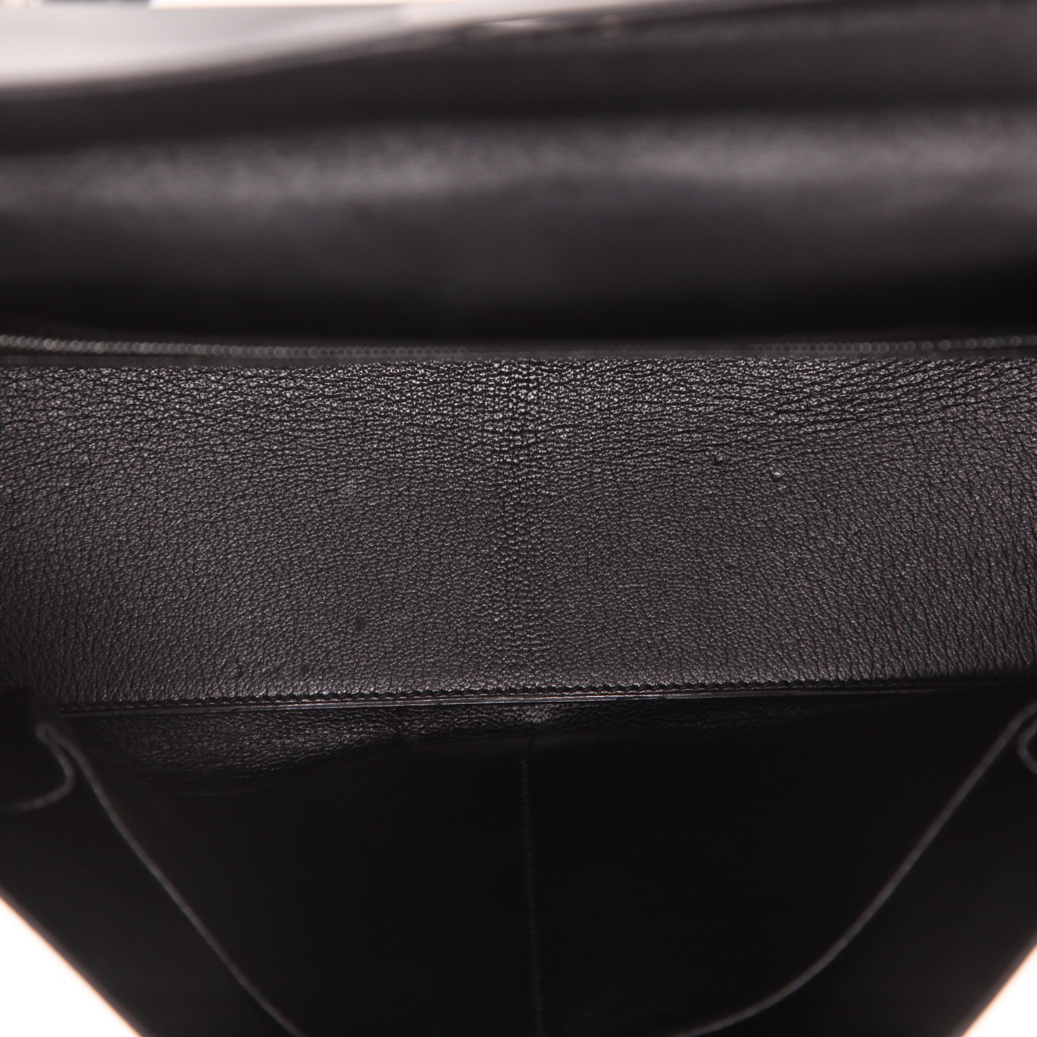 Borsa Hermès  Kelly Lakis in pelle box nera e tela nera - Detail D3