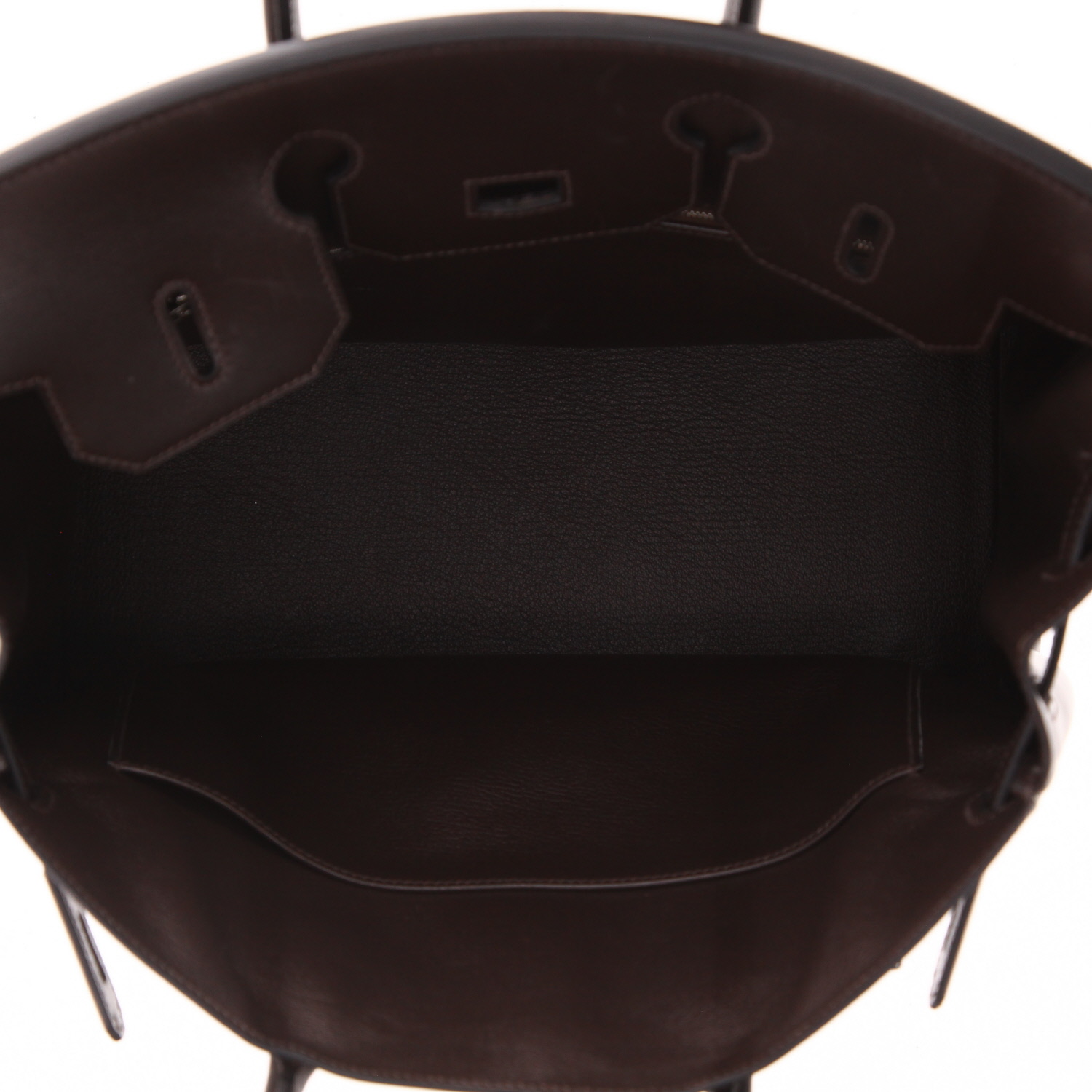 Borsa Hermès  Haut à Courroies 32 cm in pelle box marrone - Detail D3