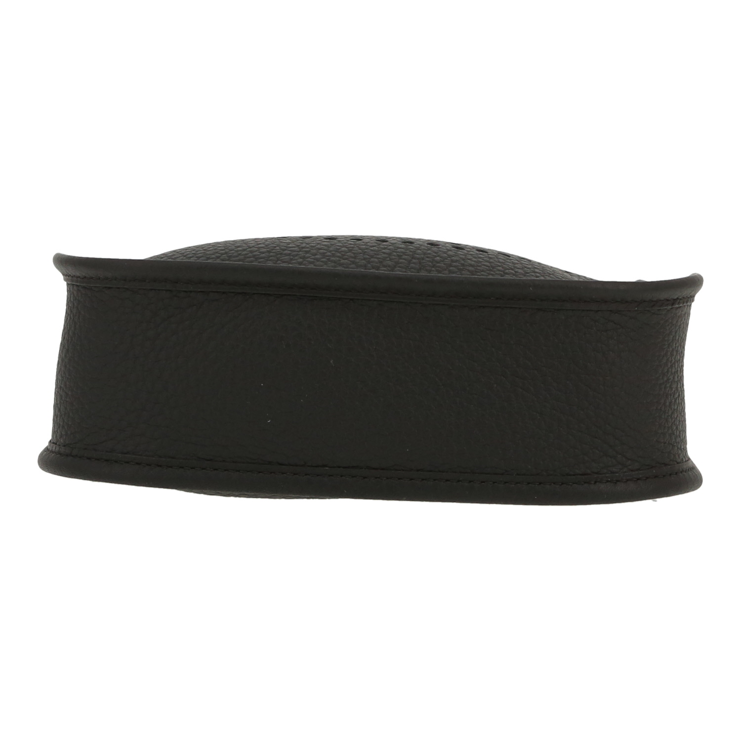 Sac bandoulière Hermès  Mini Evelyne en cuir taurillon clémence noir - Detail D1