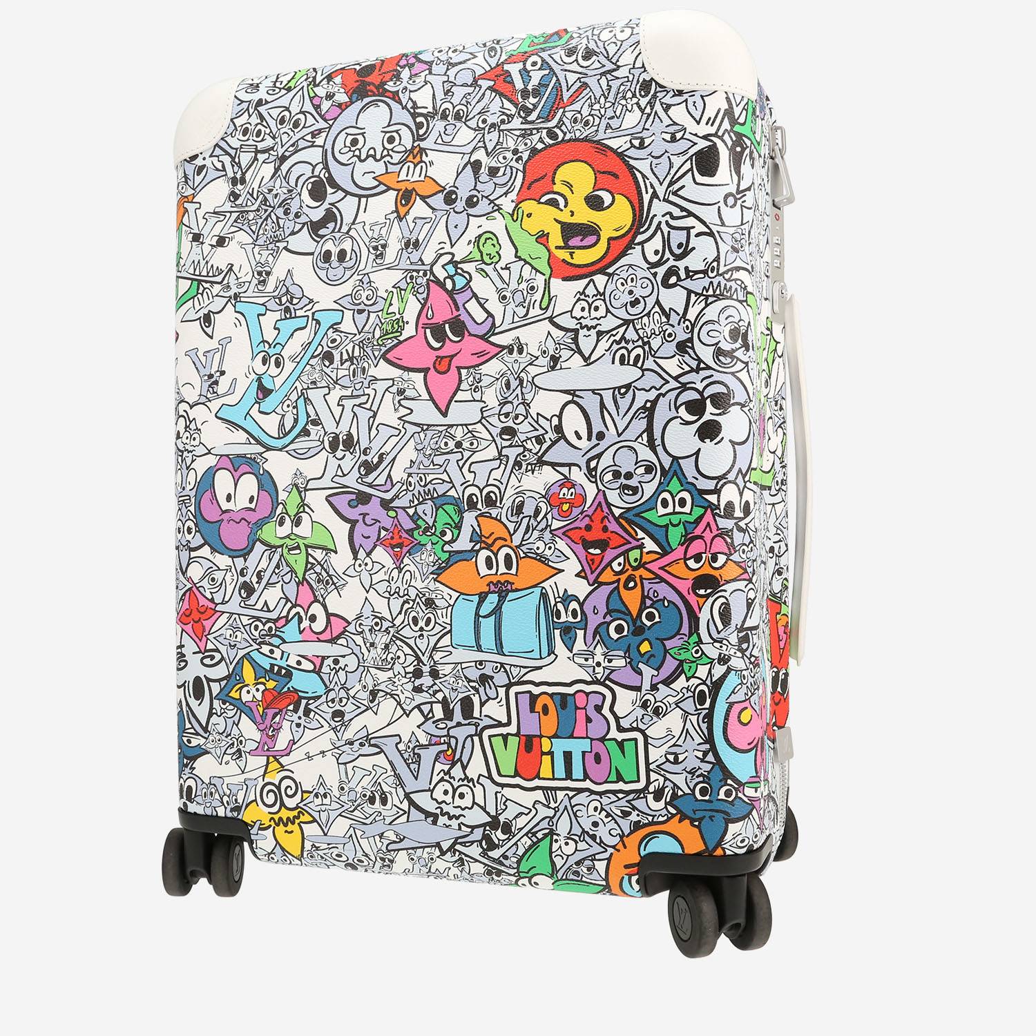 Louis Vuitton  Horizon 55 rigid suitcase  in multicolor canvas  and white leather