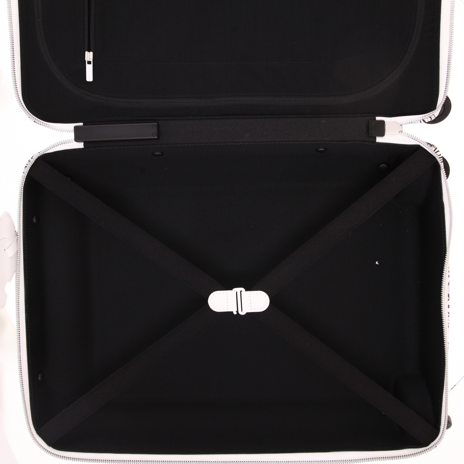 Valise rigide Louis Vuitton  Horizon 55 en toile multicolore et cuir blanc - Detail D3