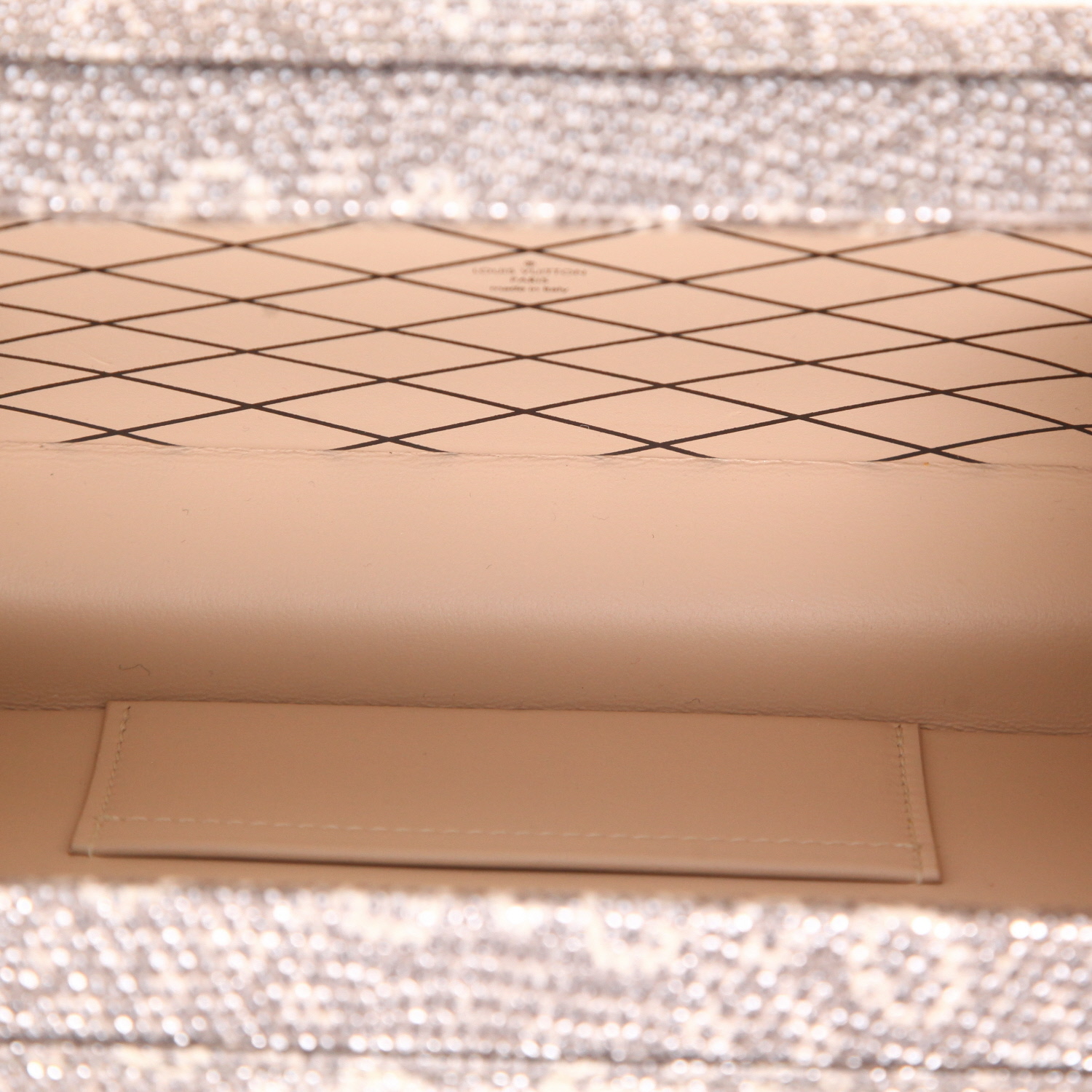 Bauletto Louis Vuitton  Petite Malle in lucertola beige e grigia - Detail D3