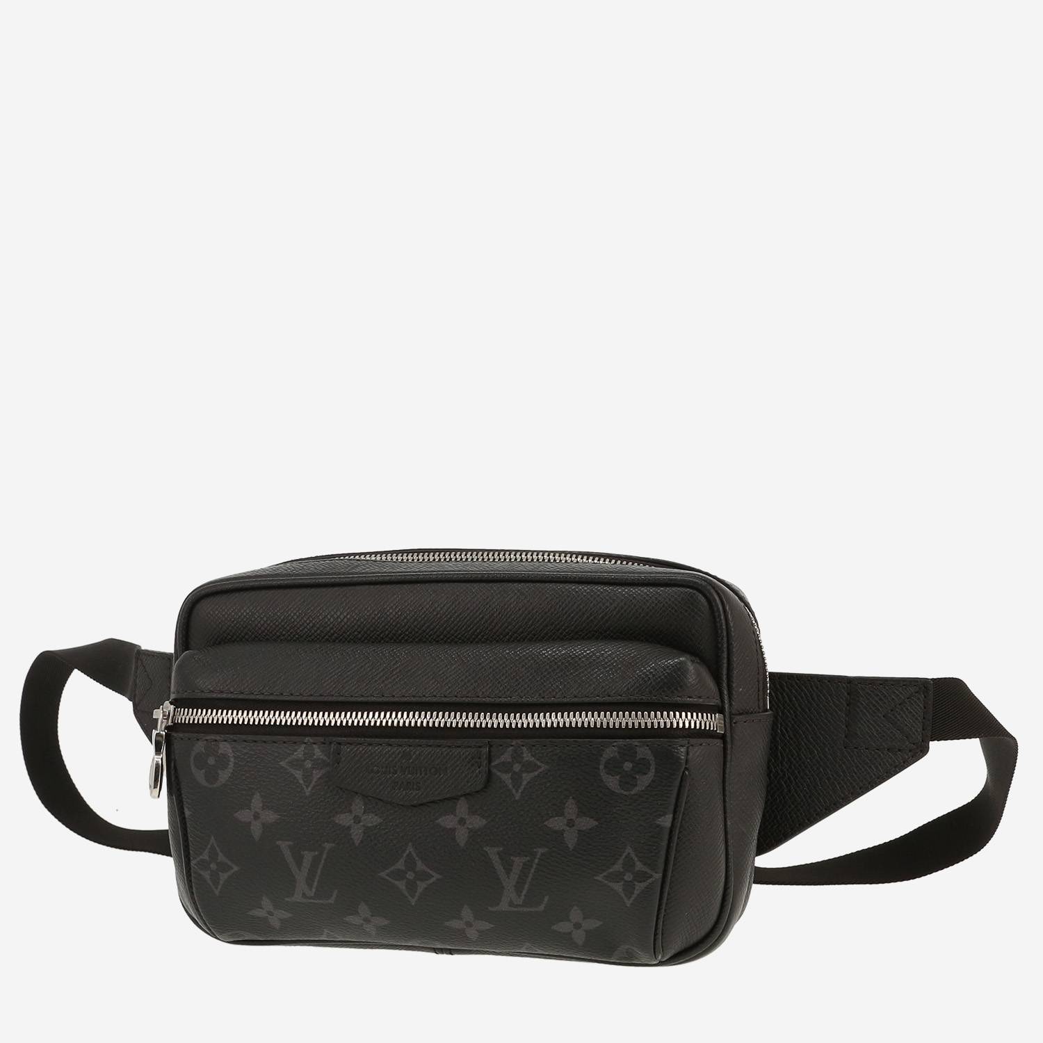 Louis Vuitton  Outdoor clutch-belt  in black leather  and monogram canvas