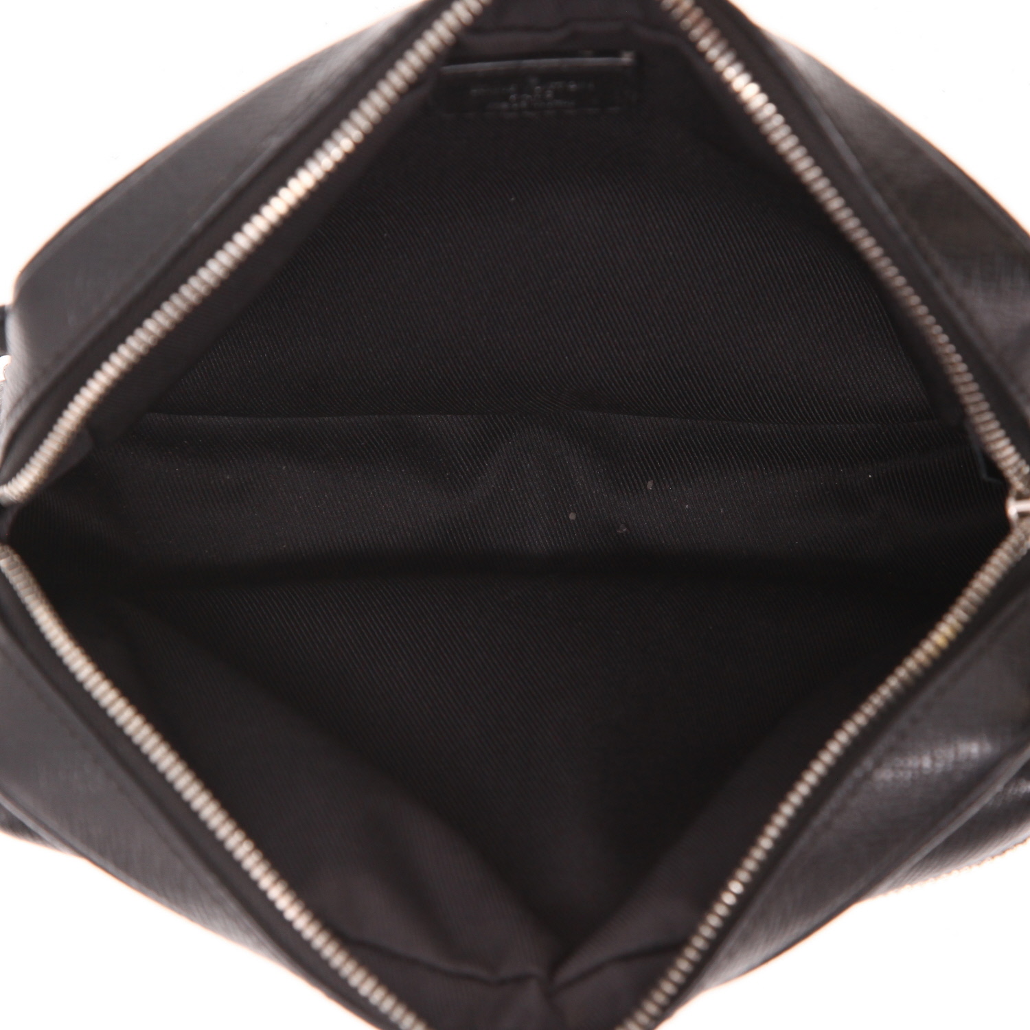 Louis Vuitton  Outdoor clutch-belt  in black leather  and monogram canvas - Detail D3