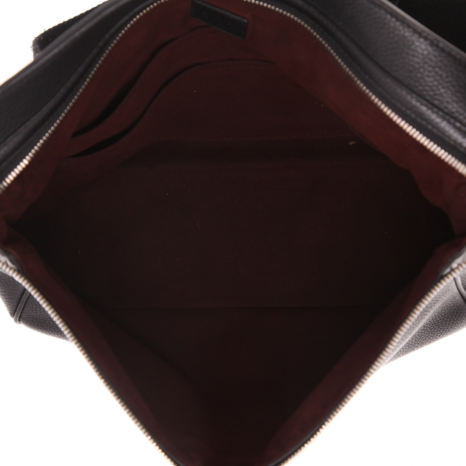 Louis Vuitton  Messenger shoulder bag  in black grained leather - Detail D3