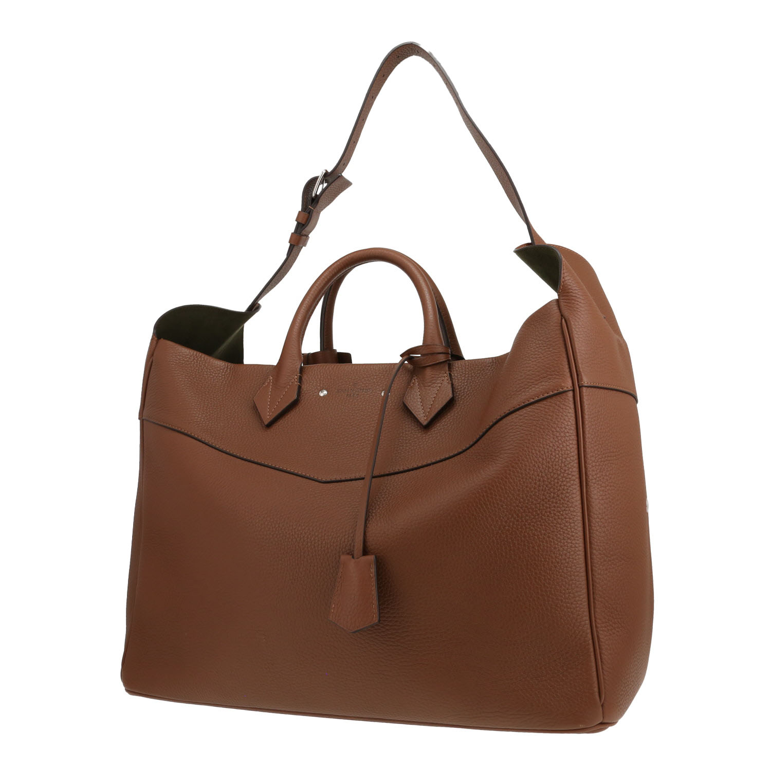 Sac de voyage Louis Vuitton  Armand en cuir taurillon clémence marron - Detail D4