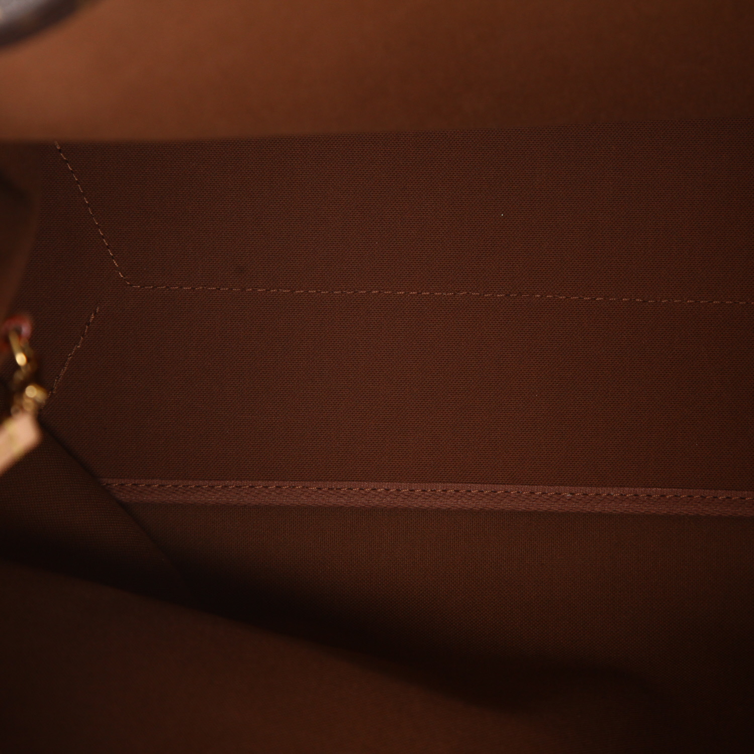 Borsa Louis Vuitton  Atlantis in tela monogram marrone e pelle naturale - Detail D3