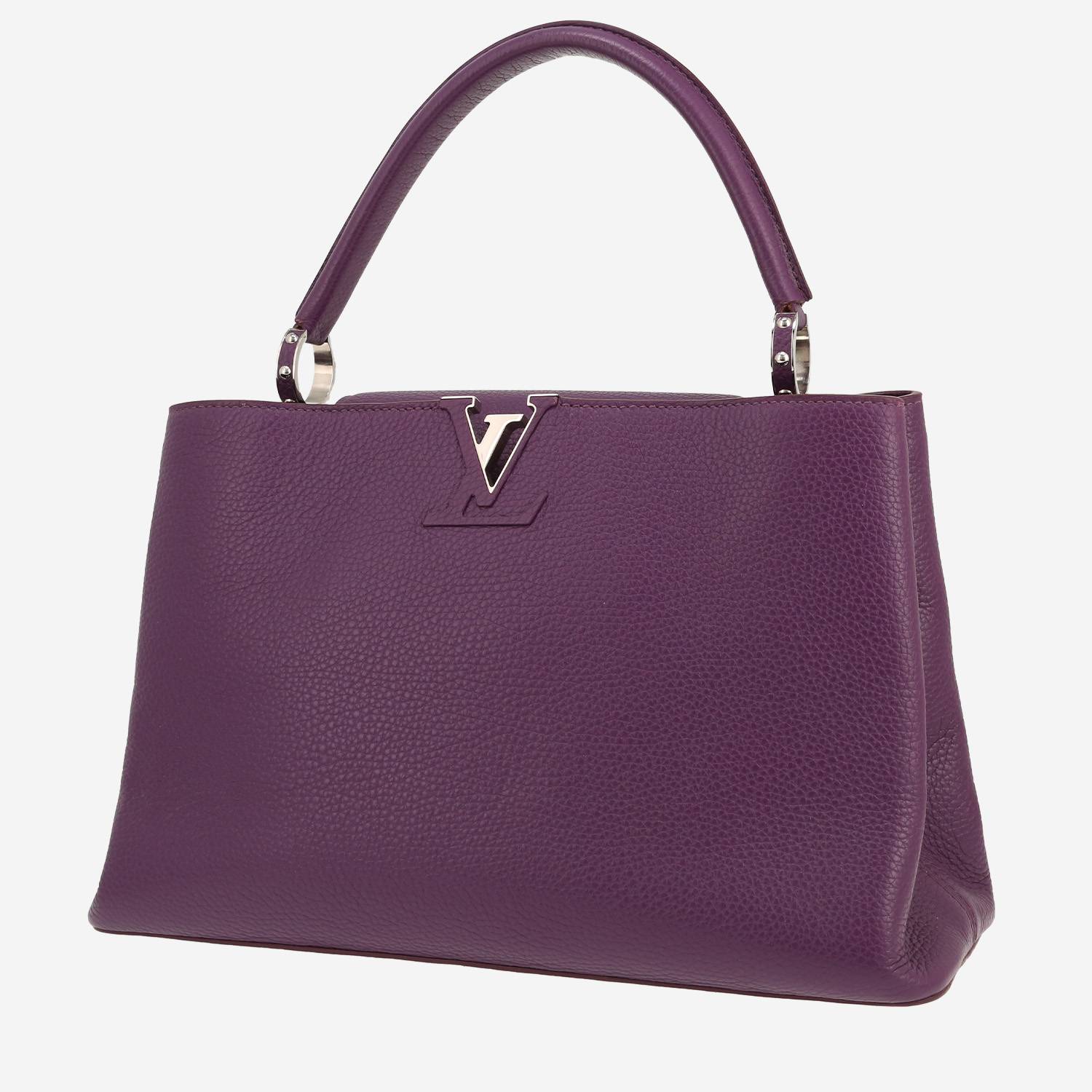 Sac à main Louis Vuitton  Capucines en cuir taurillon clémence violet
