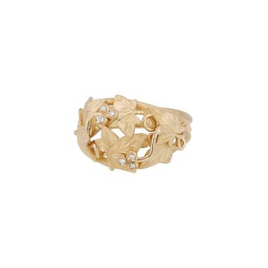 Bague Vintage  en or jaune et diamants