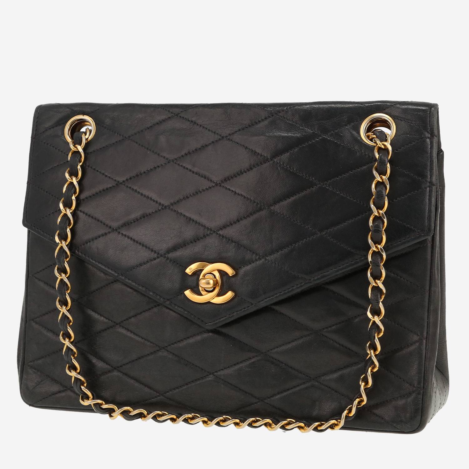 Chanel  Vintage handbag  in black quilted leather