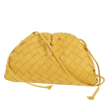 Bottega Veneta  Pouch mini  shoulder bag  in yellow intrecciato leather