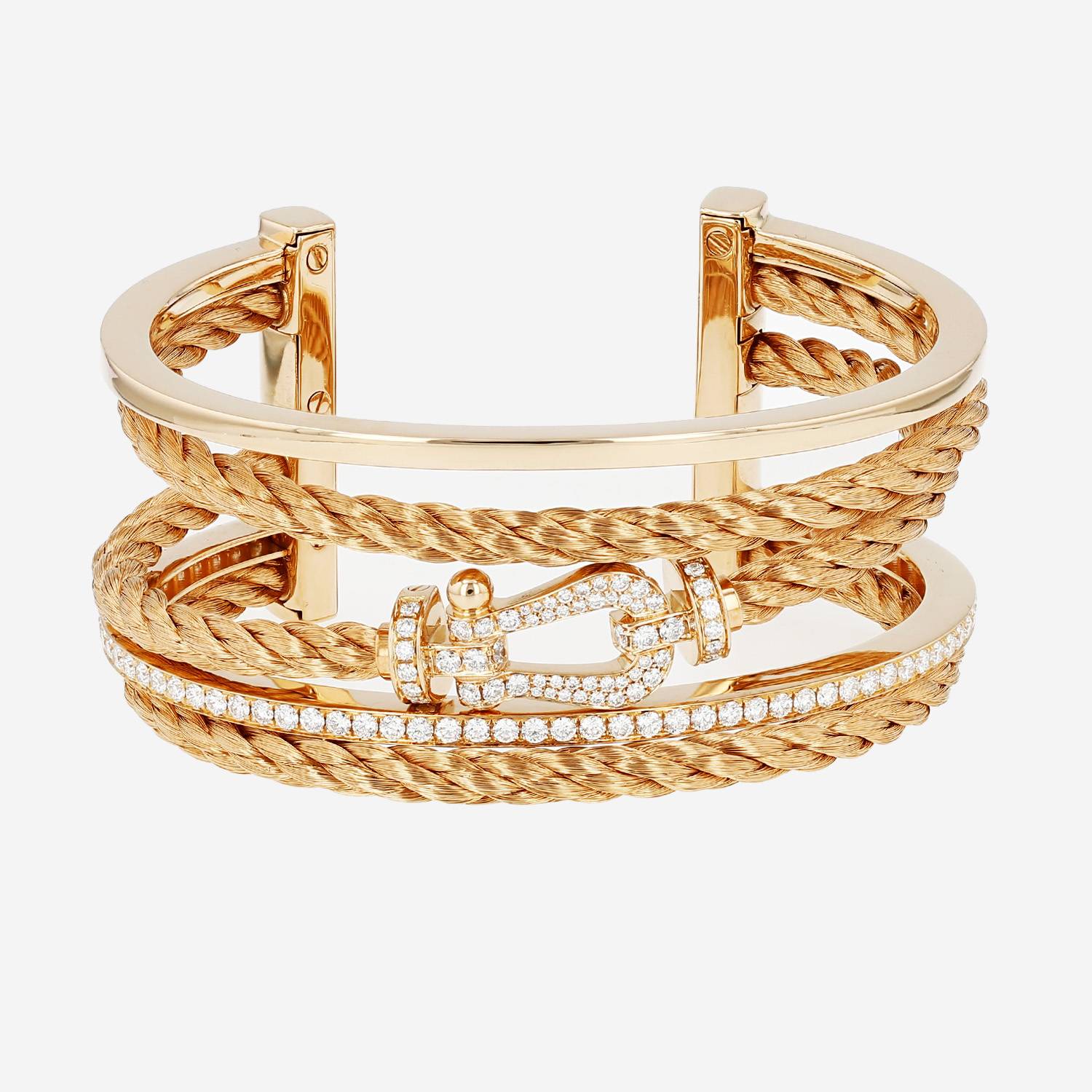 Bracciale Fred Force 10 in oro giallo e diamanti