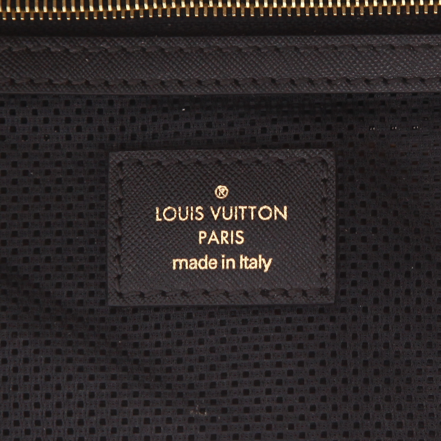 Louis Vuitton  Tressage handbag  in brown "Reverso" monogram canvas  and black leather - Detail D2