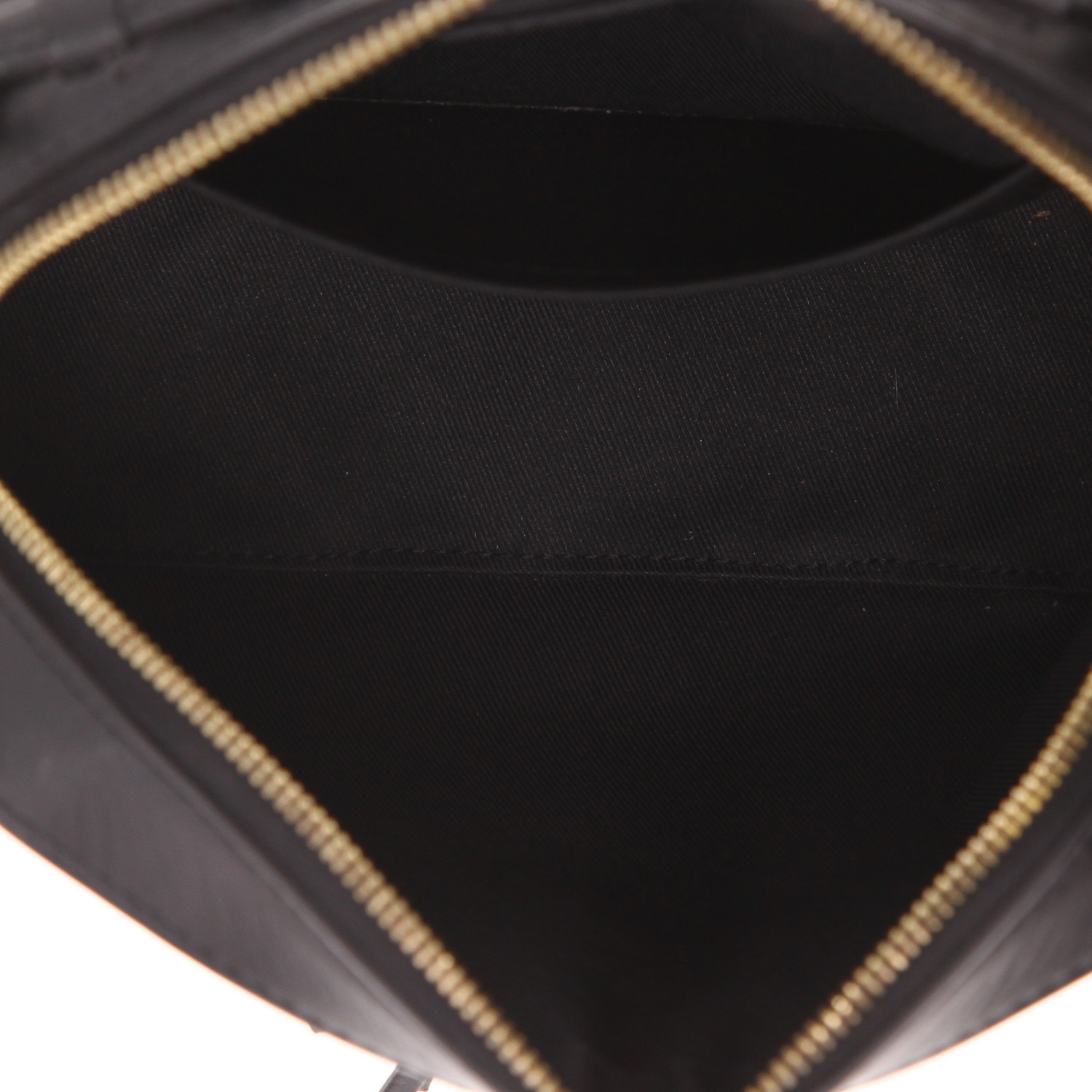 Borsa a tracolla Louis Vuitton  Saintonge in tela monogram marrone e pelle nera - Detail D3