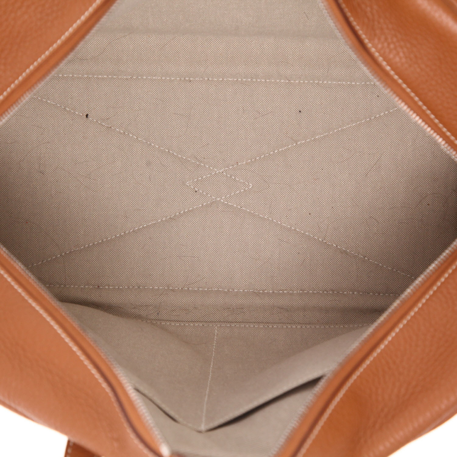 Sac à main Hermès  Victoria en cuir togo gold - Detail D3