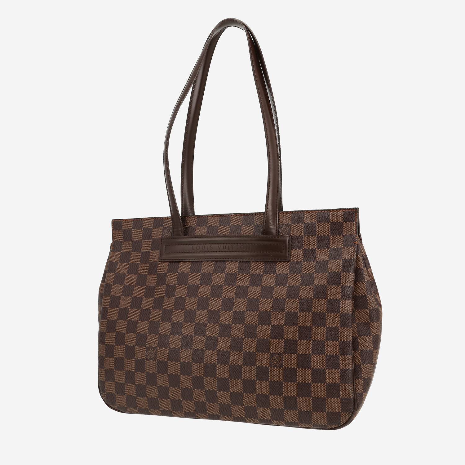 Borsa Louis Vuitton  Parioli in tela a scacchi marrone e pelle marrone