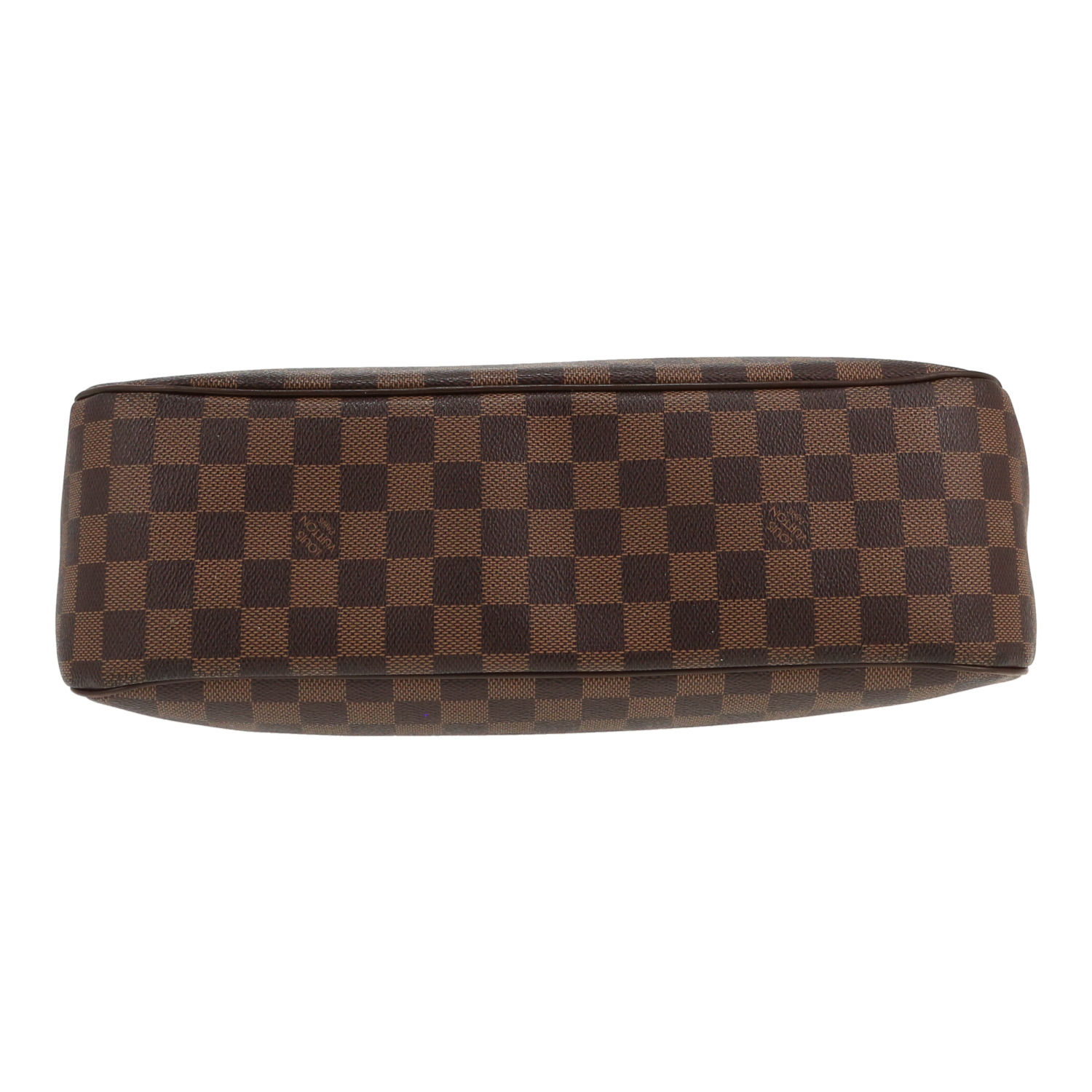 Sac à main Louis Vuitton  Parioli en toile damier marron et cuir marron - Detail D1