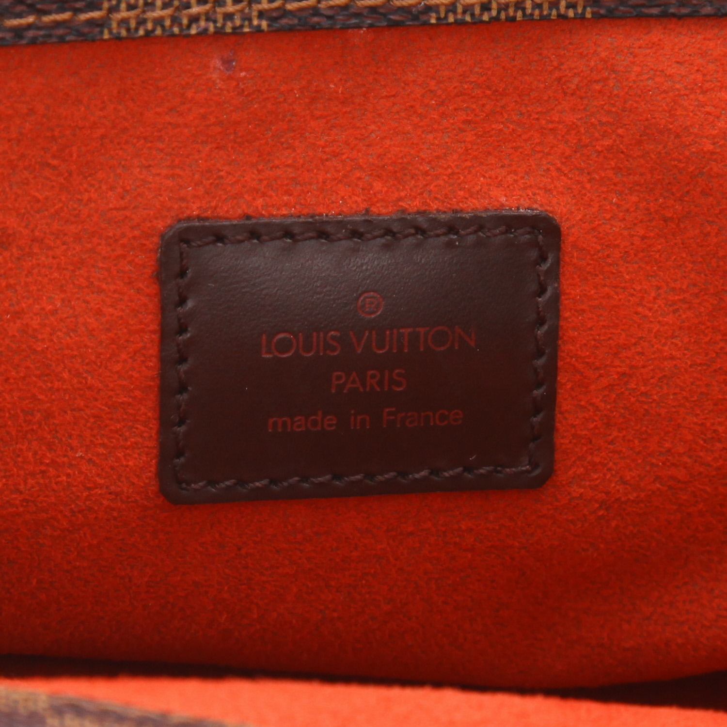 Louis Vuitton  Parioli handbag  in brown damier canvas  and brown leather - Detail D2