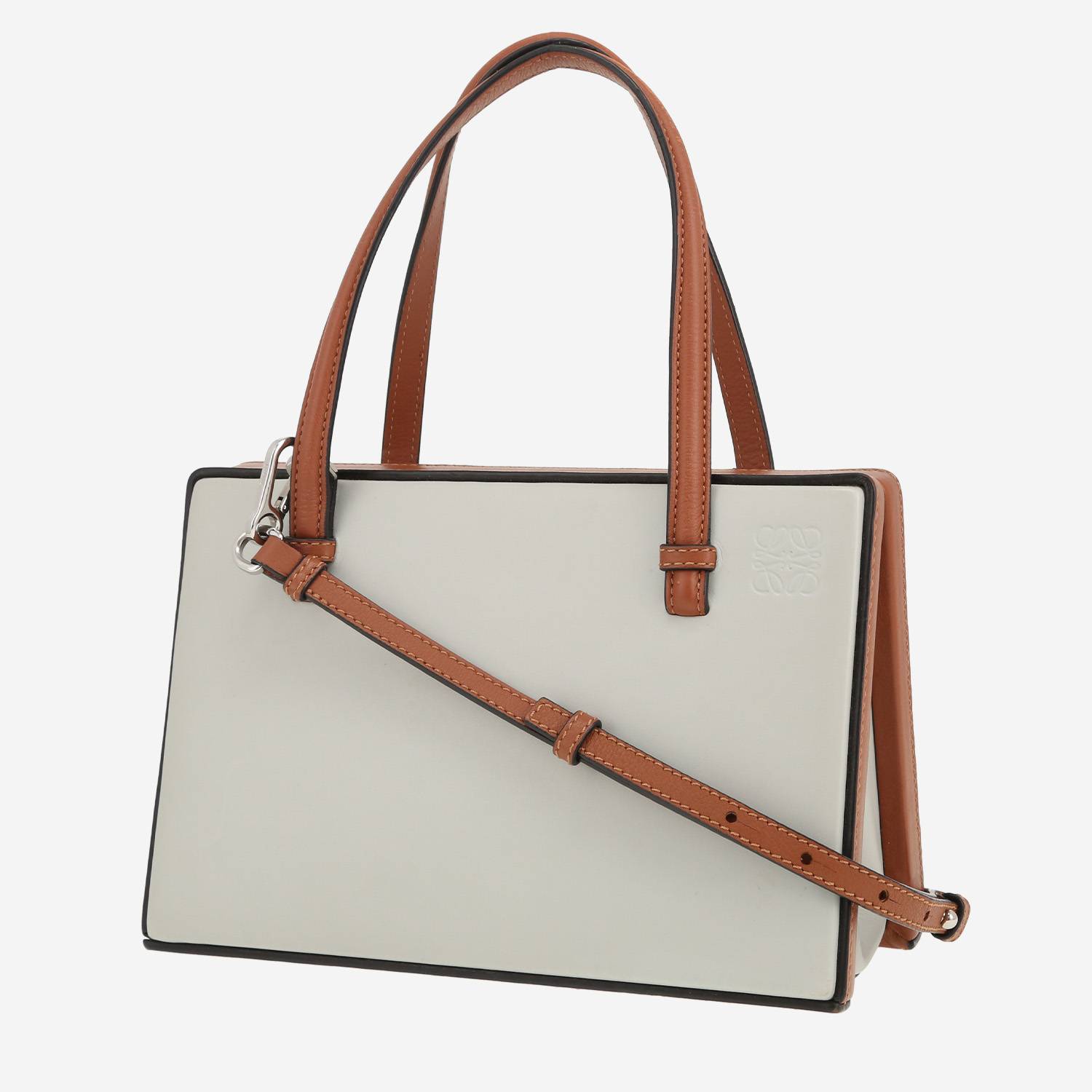 Sac bandoulière Loewe  Postal bag en cuir bleu et marron