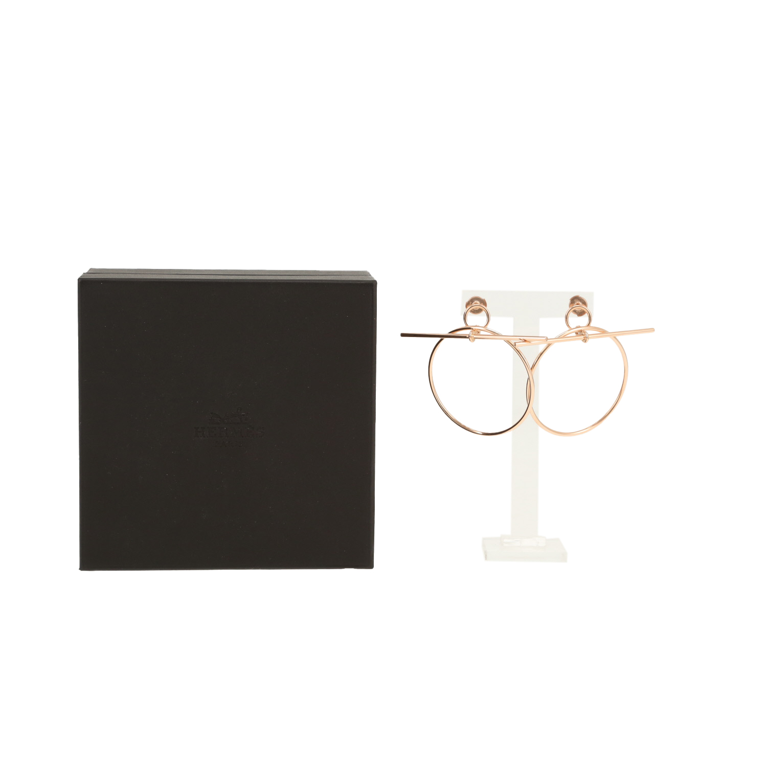 Hermès Loop earrings in pink gold - Detail D2