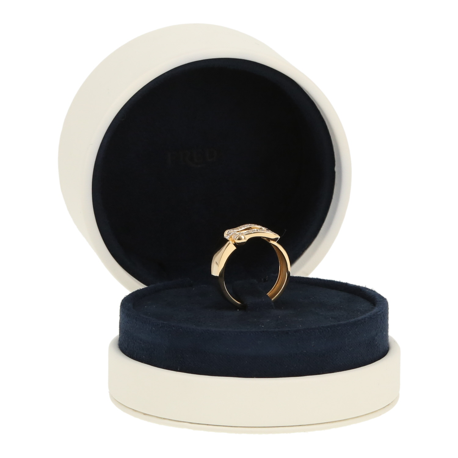 Bague Fred Force 10 grand modèle en or jaune et diamants - Detail D2