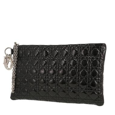 Dior   pouch  in black patent leather
