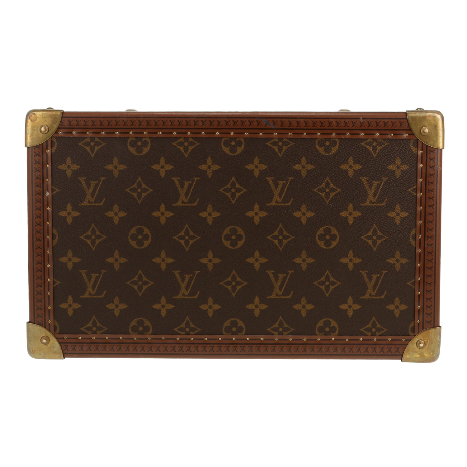 Vanity Louis Vuitton  Boîte à Pharmacie en lona Monogram marrón y cuero marrón - Detail D1